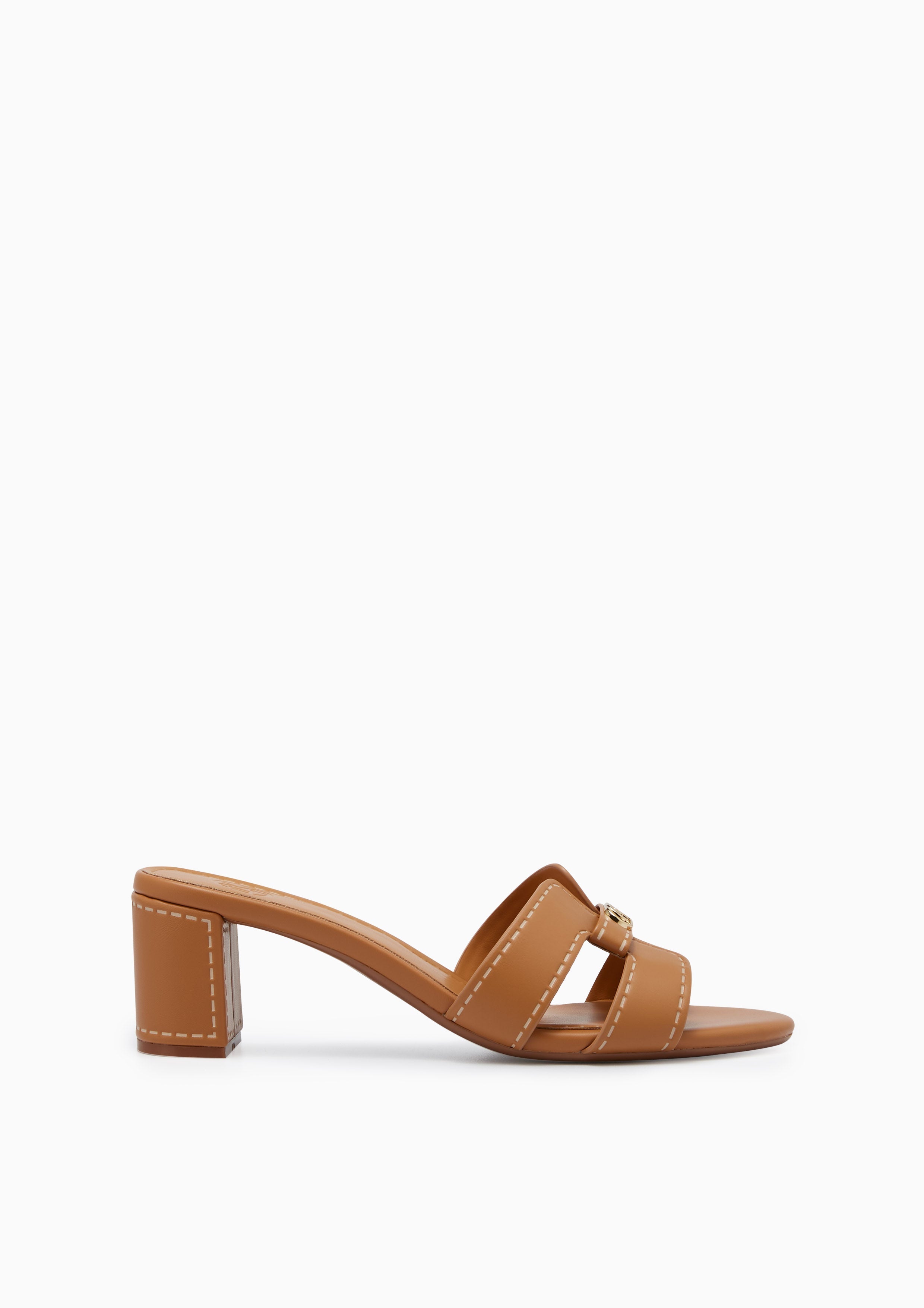 Hey Mid Stitched Heeled Sandals Beige
