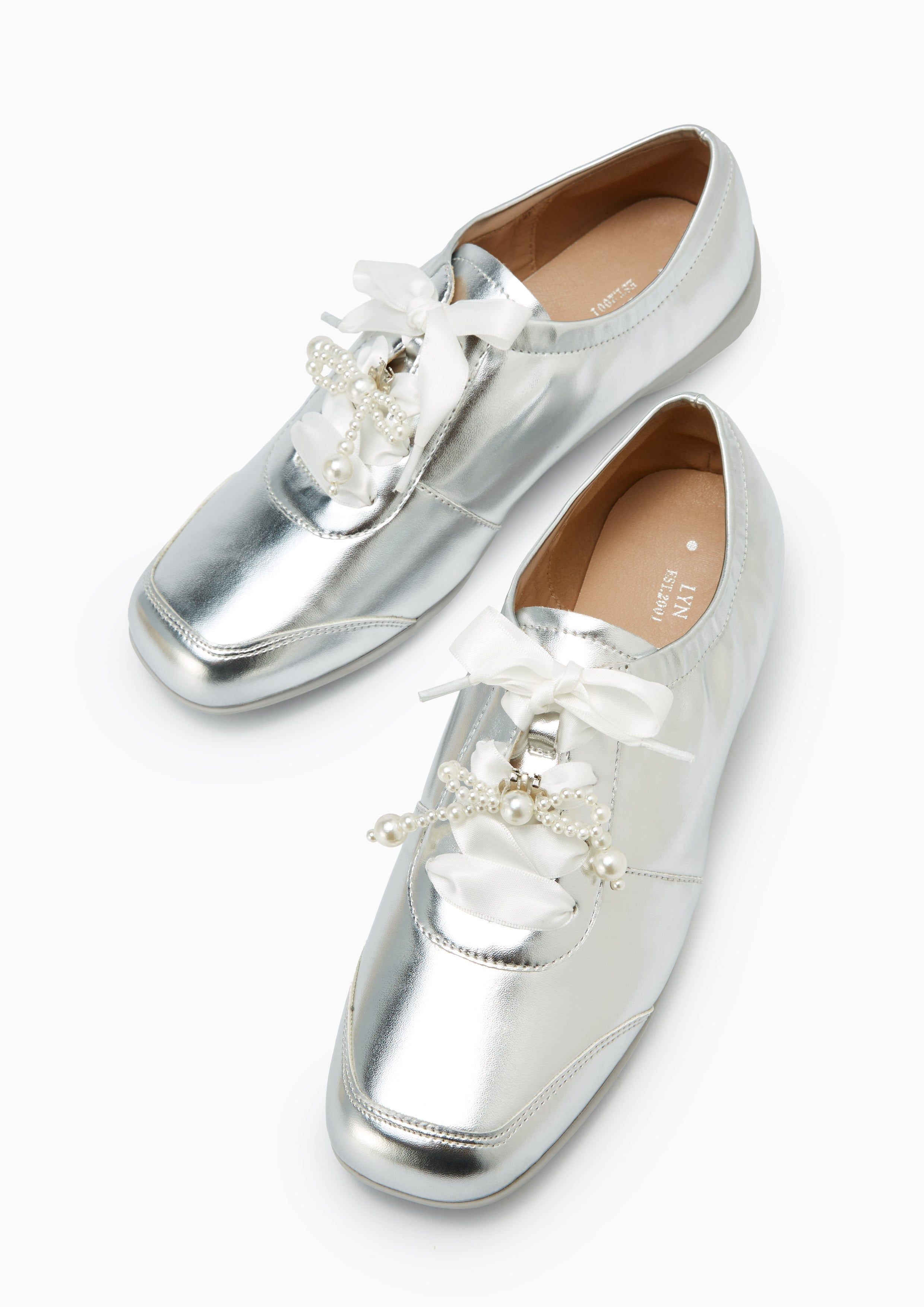 Blakely Lace-Up Sneakers Silver