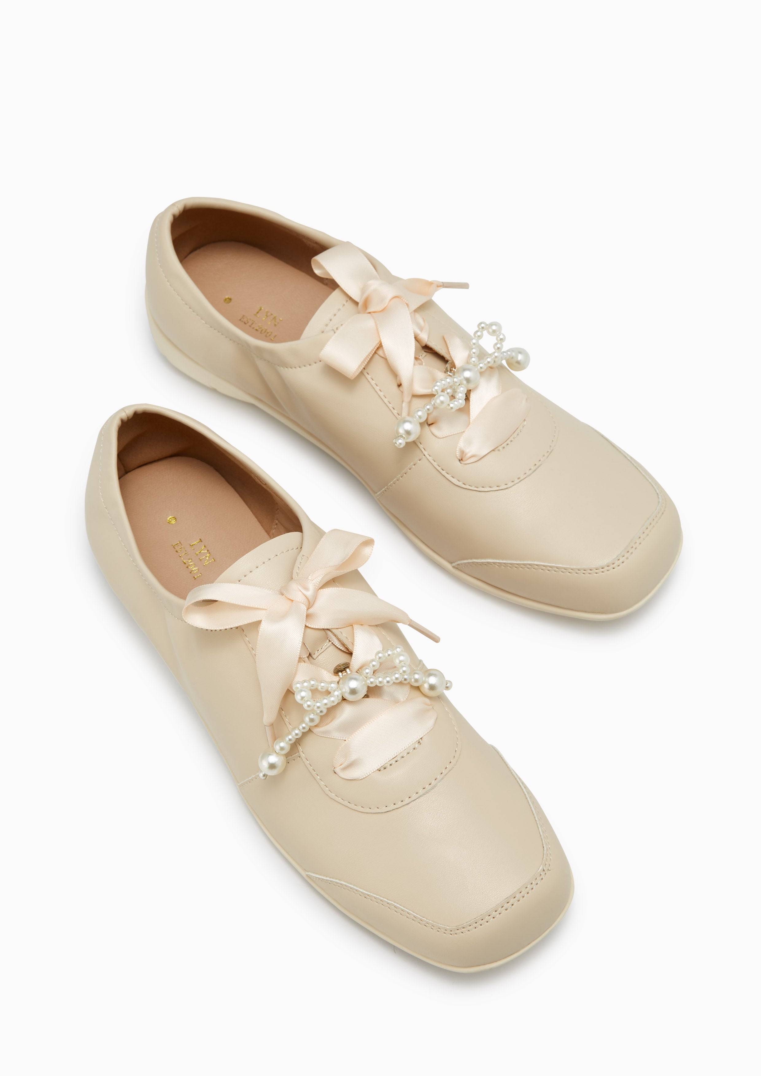 Blakely Lace-Up Sneakers Ivory