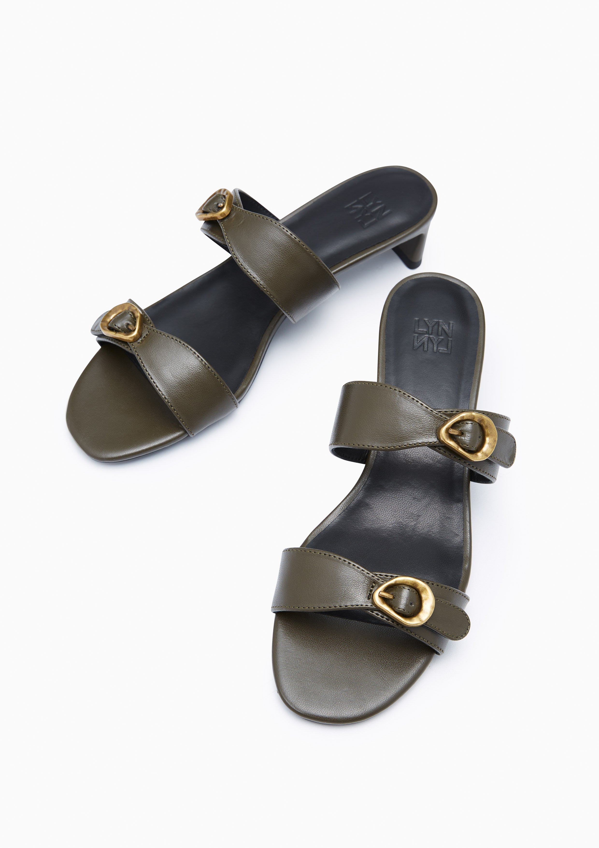 Lyna Heeled Sandals Green