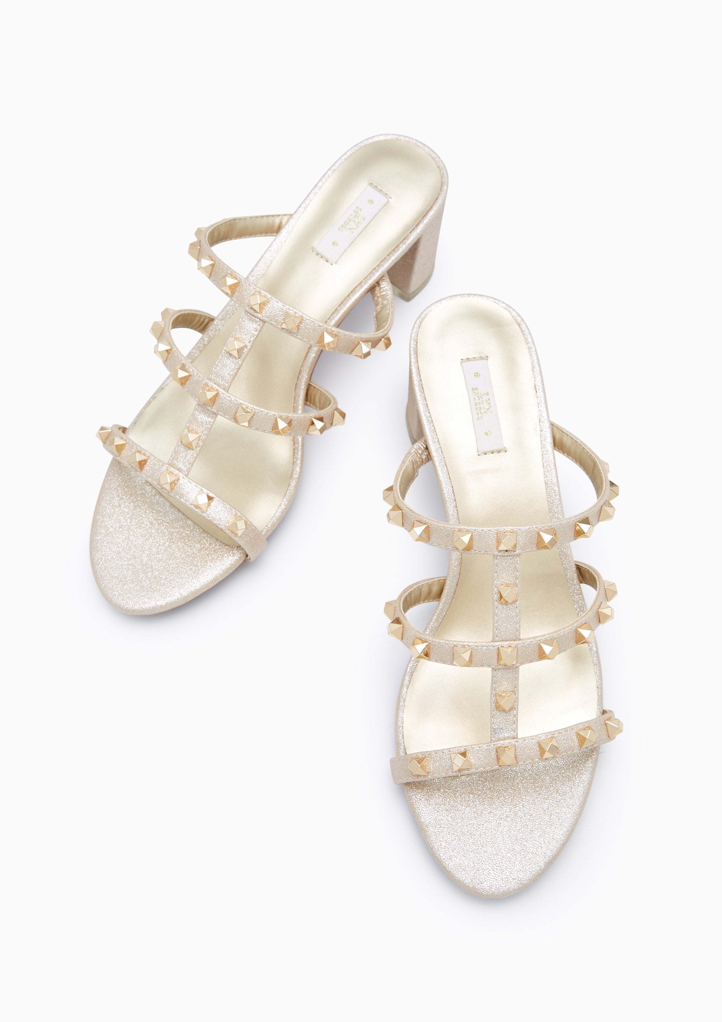 Linda Party Heeled Sandals Gold