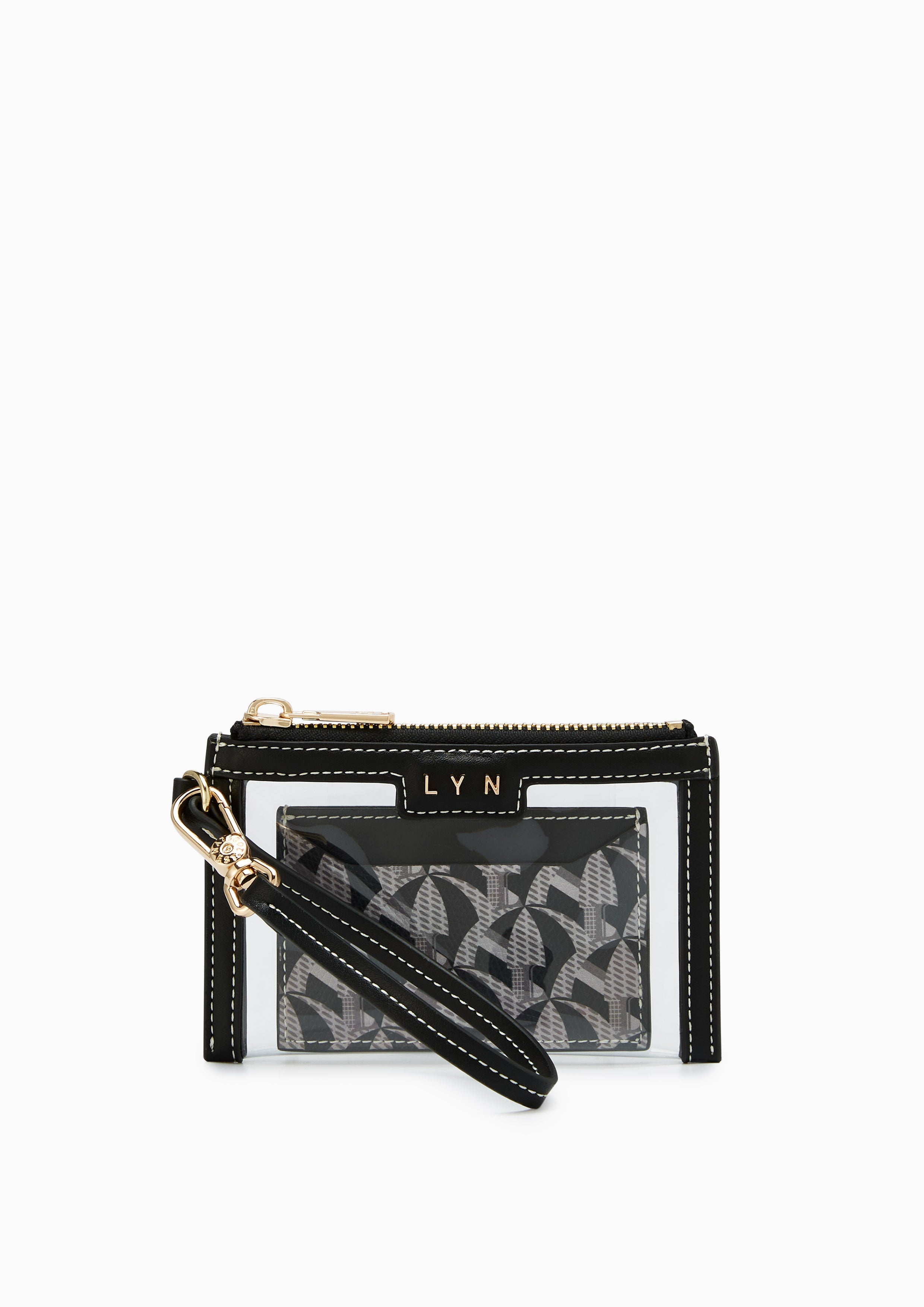 Solanory Vinyl Zip Wristlet Black
