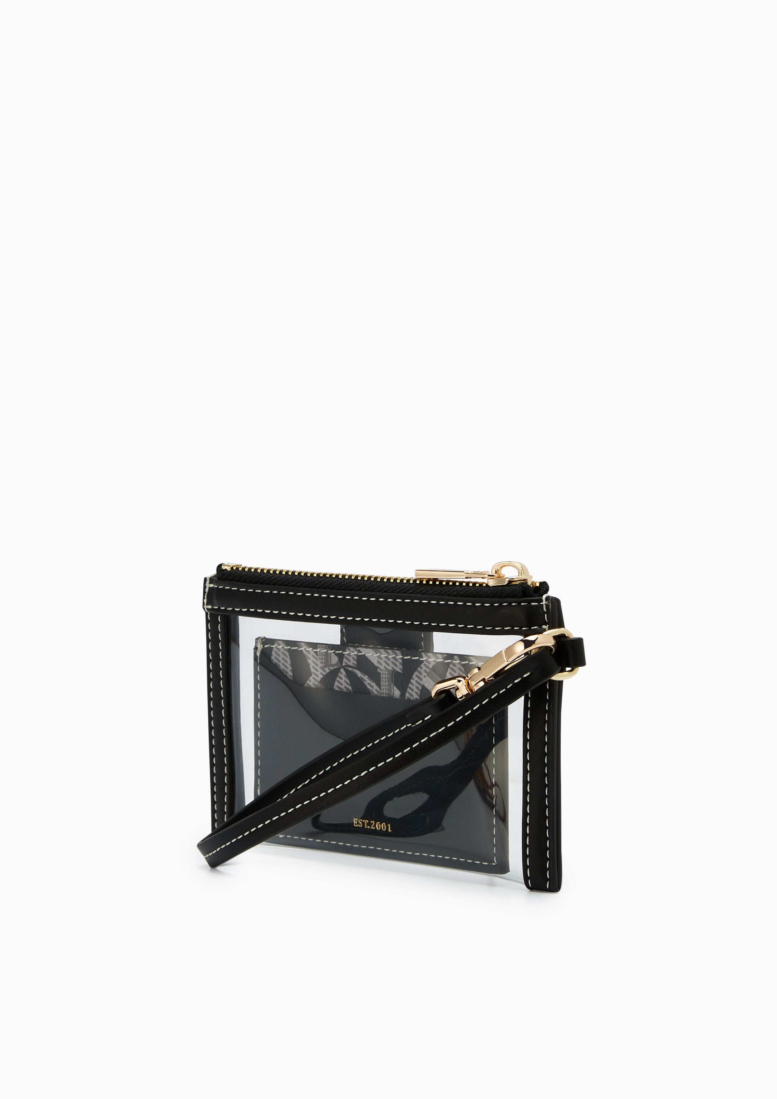 Solanory Vinyl Zip Wristlet Black