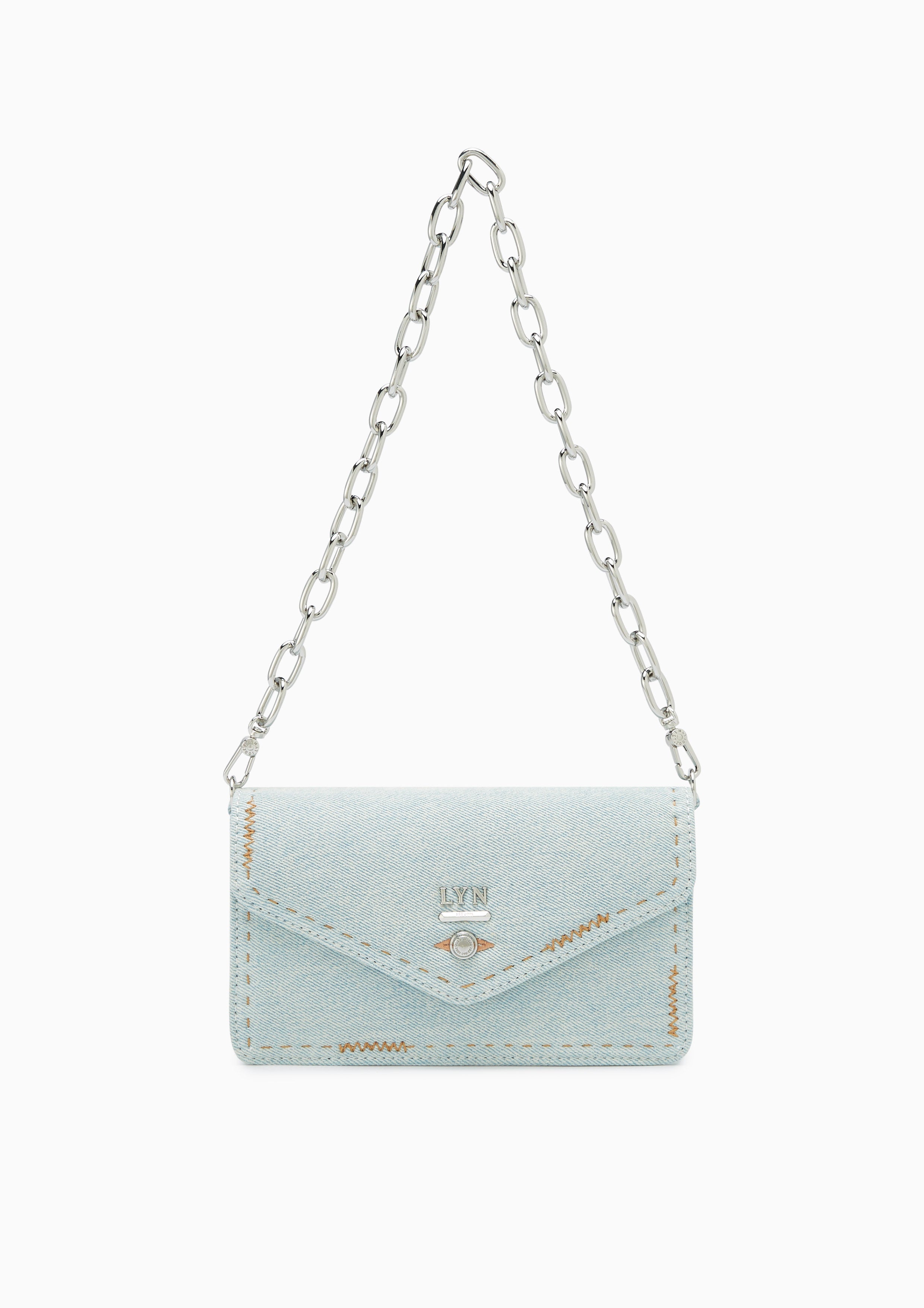 Re-Edit Stitched Wallet On Chain Light Blue