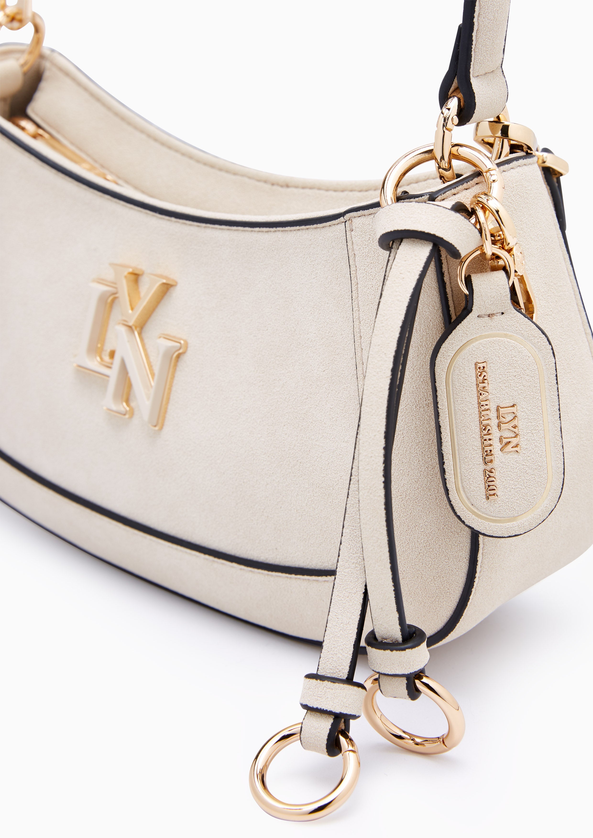 New Gastonia Rita Suede Shoulder Bag Beige