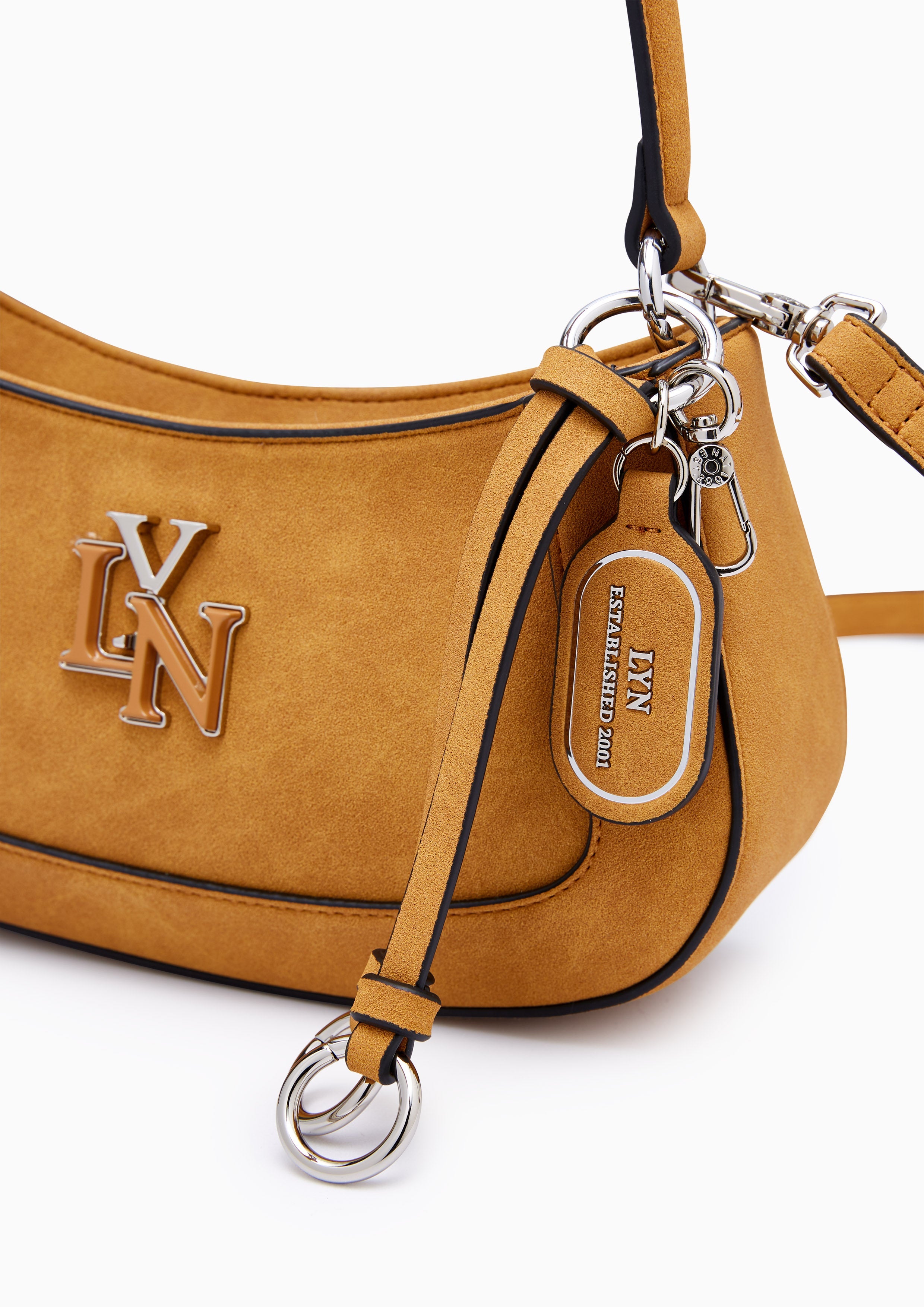 New Gastonia Rita Suede Shoulder Bag Brown