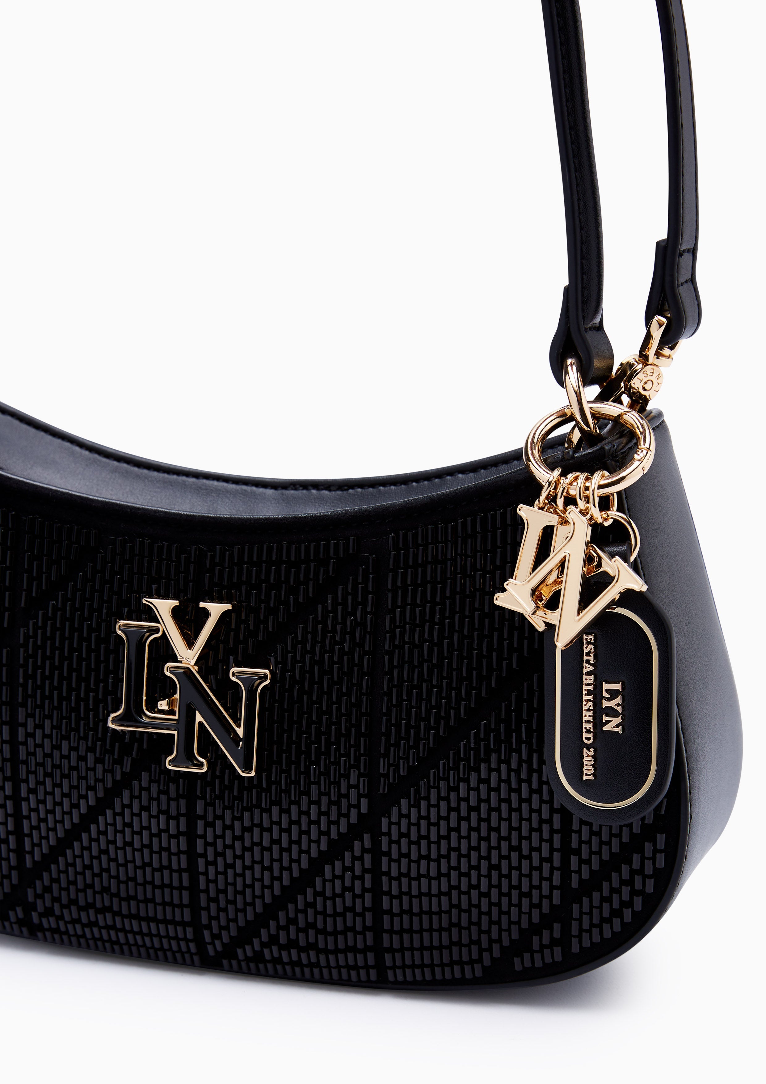 New Gastonia Rita Bead Shoulder Bag Black