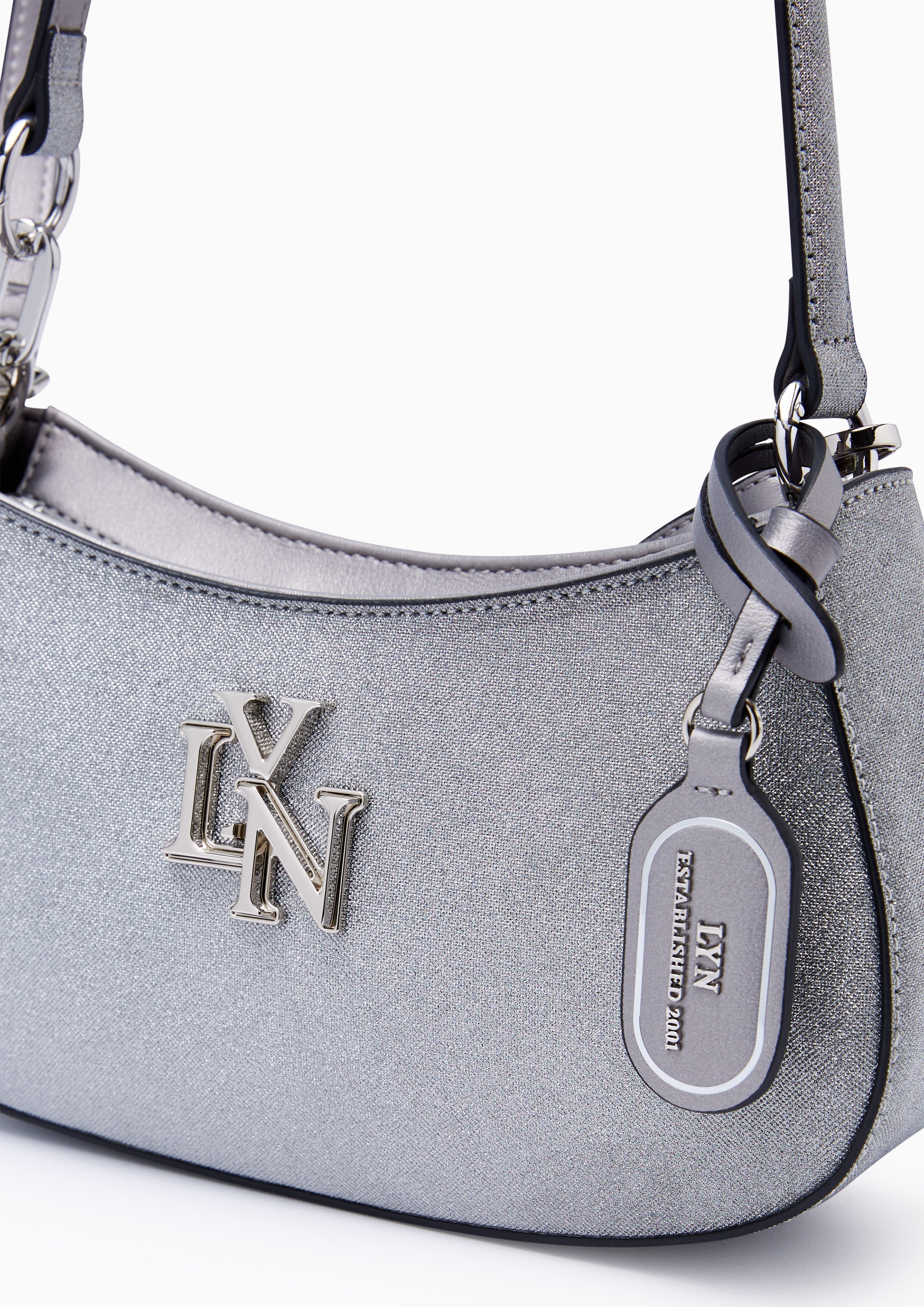 New Gastonia Rita Glitter Shoulder Bag Grey