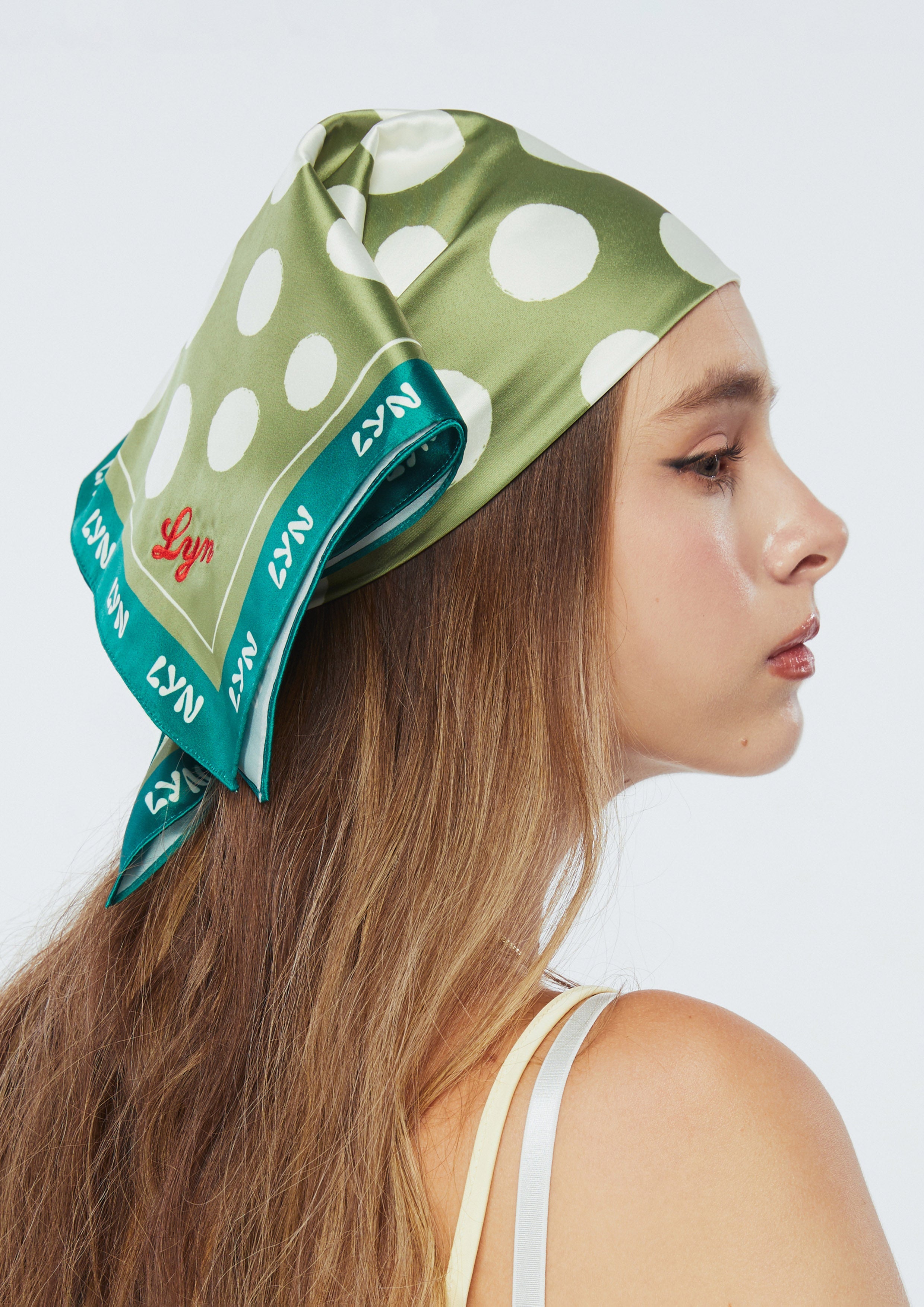 Polka Fashion Scarf Green