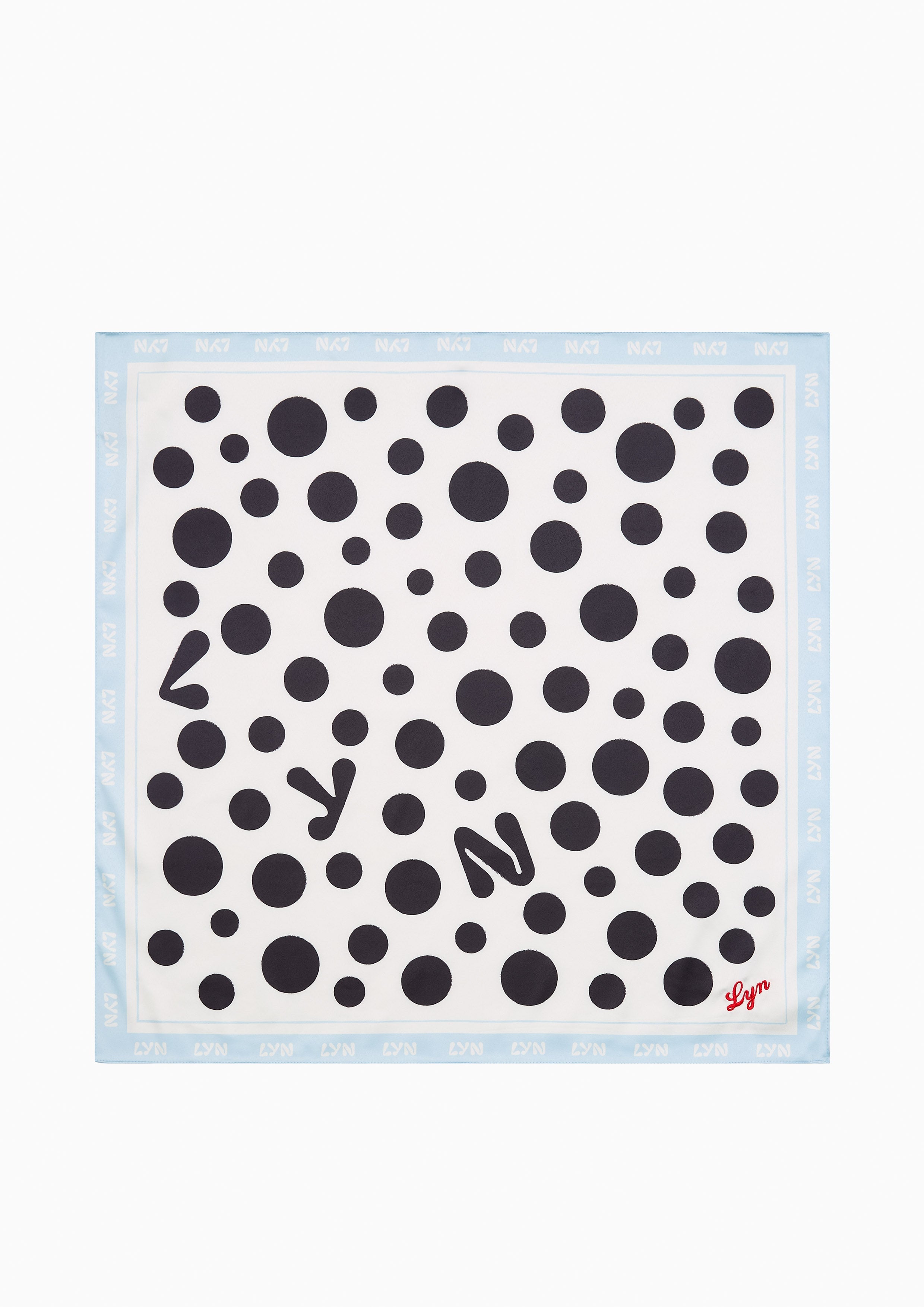 Polka Fashion Scarf Light Blue