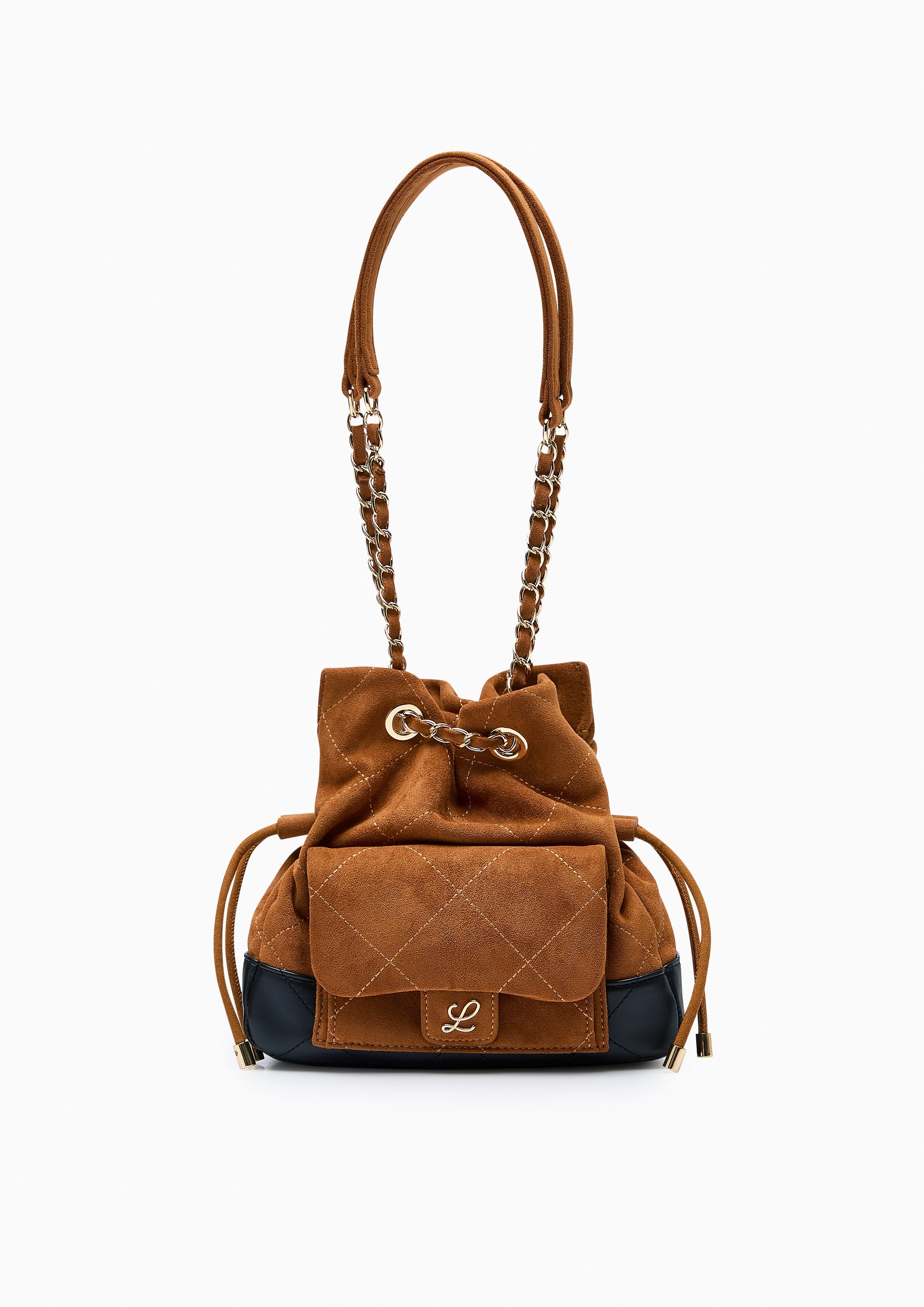 Destiny I Drawstring Crossbody Bag Brown