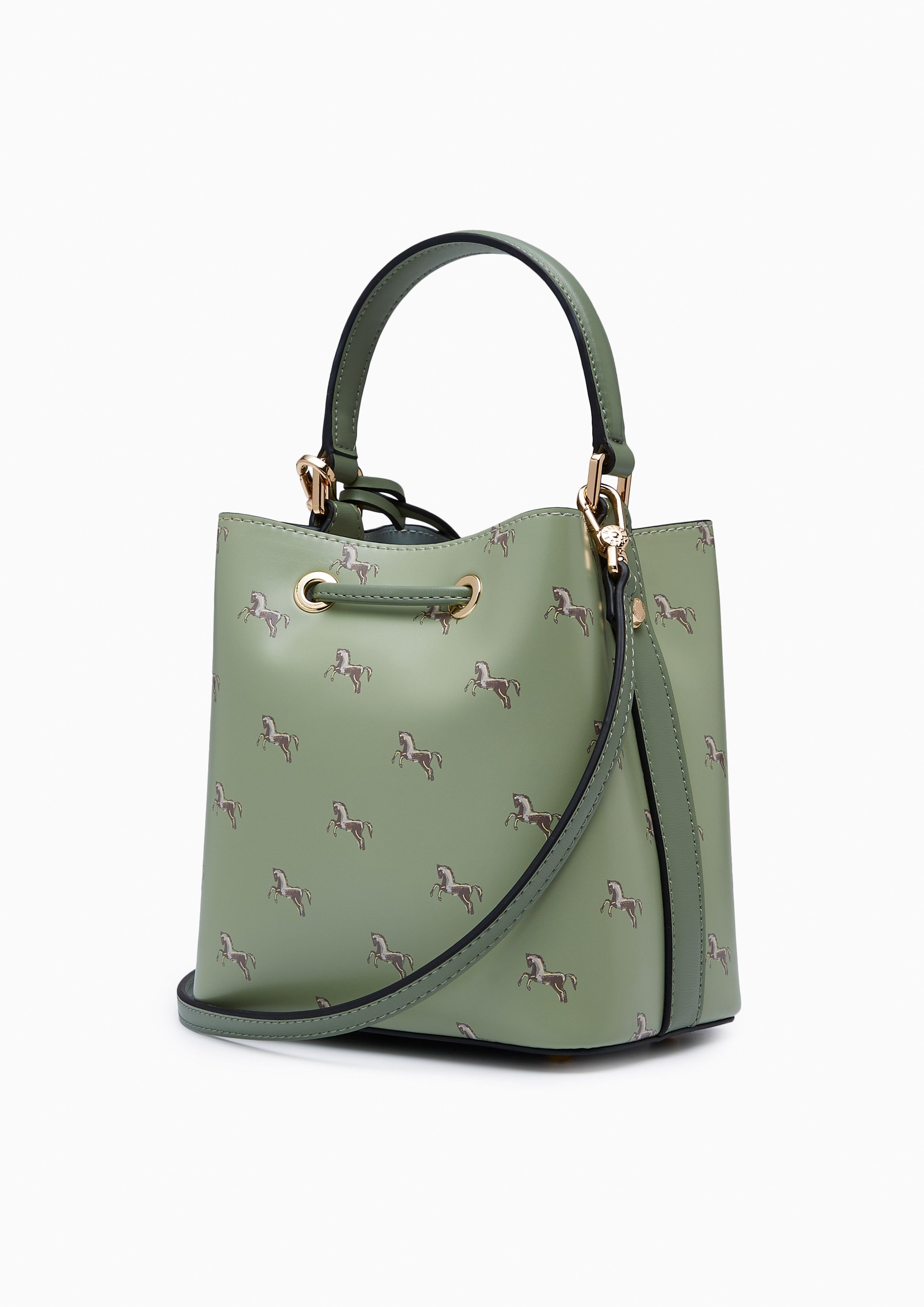 Re-Edit Carina Mustang Bucket Bag Green