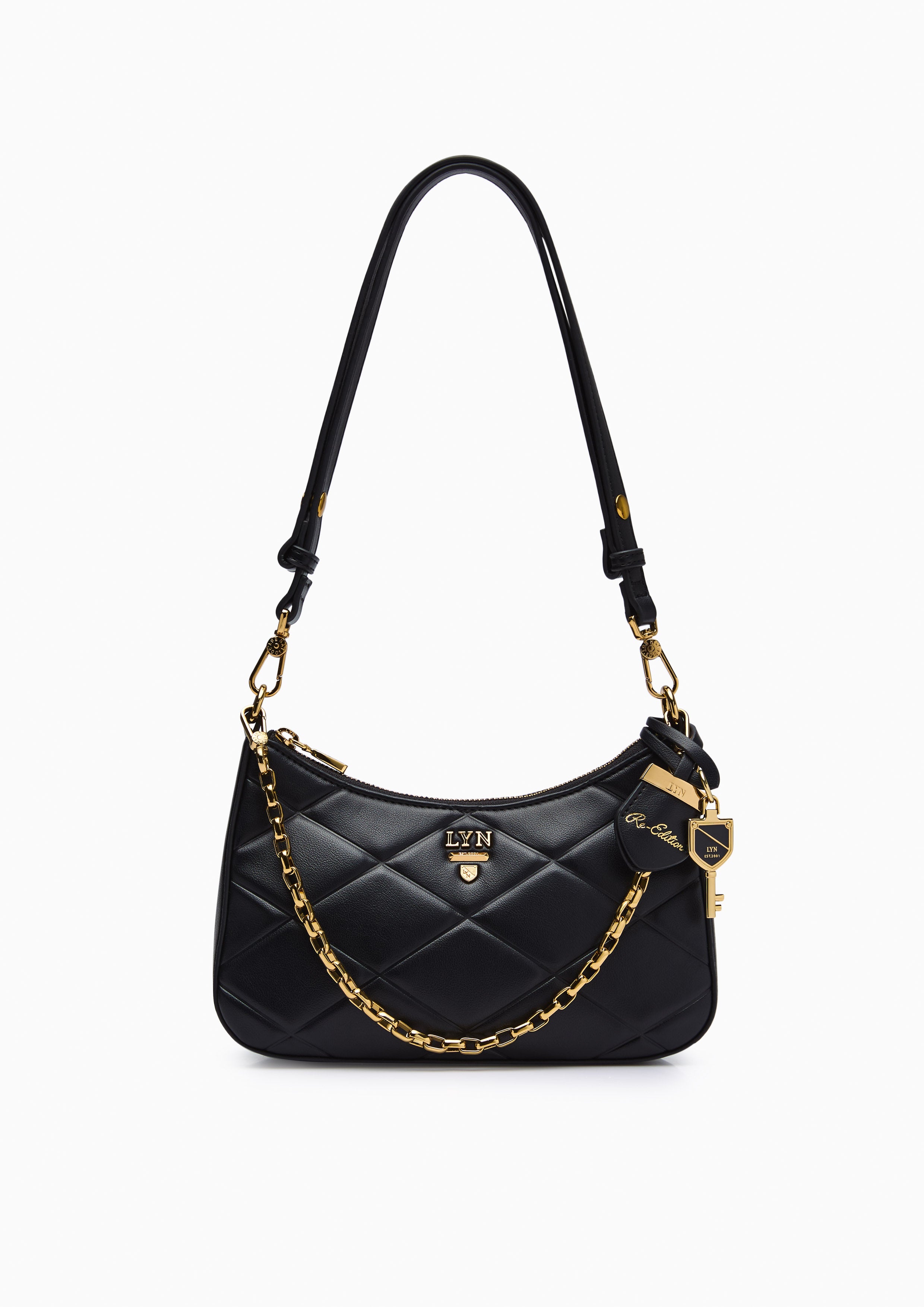 Re-Edit Rosee S Emb Shoulder Bag Black
