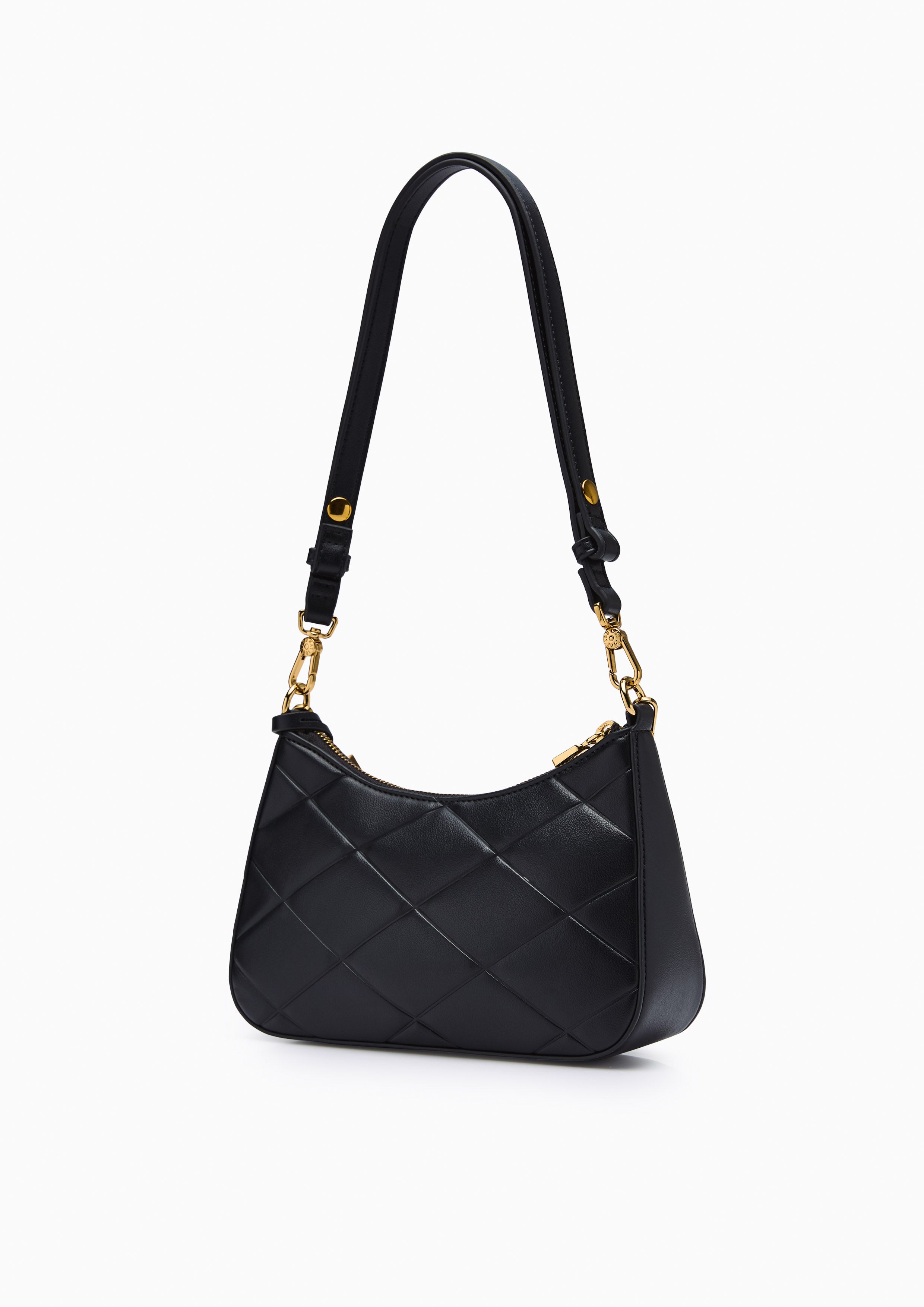 Re-Edit Rosee S Emb Shoulder Bag Black