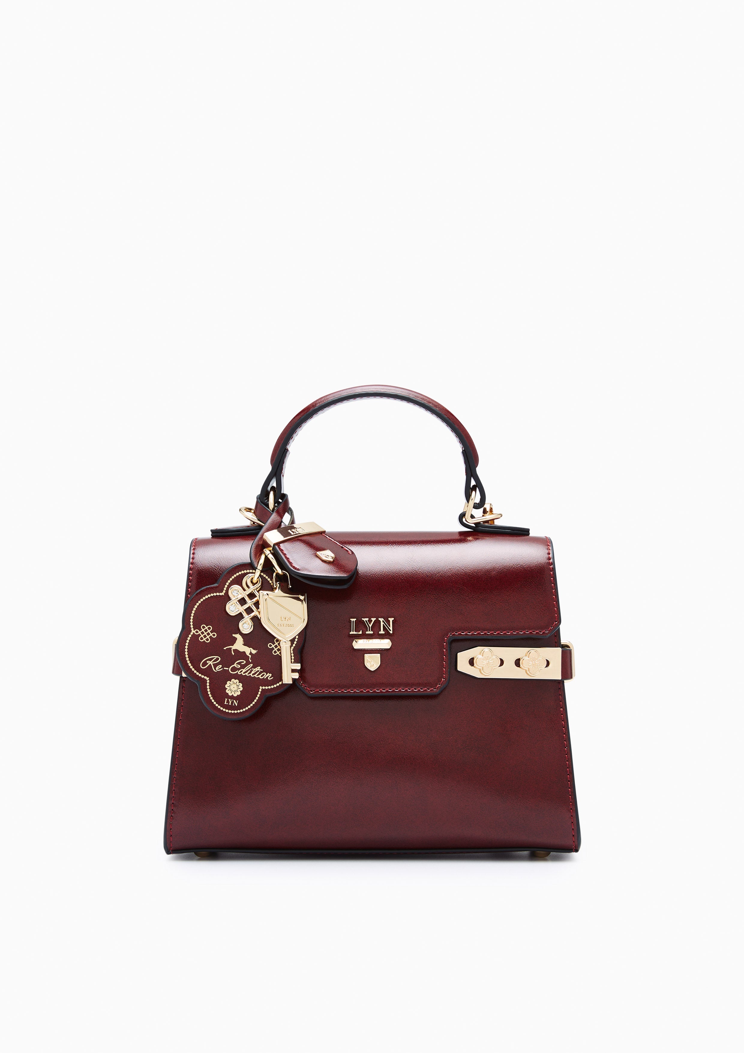 Re-Edit Bliss S Top Handle Bag Dark Red