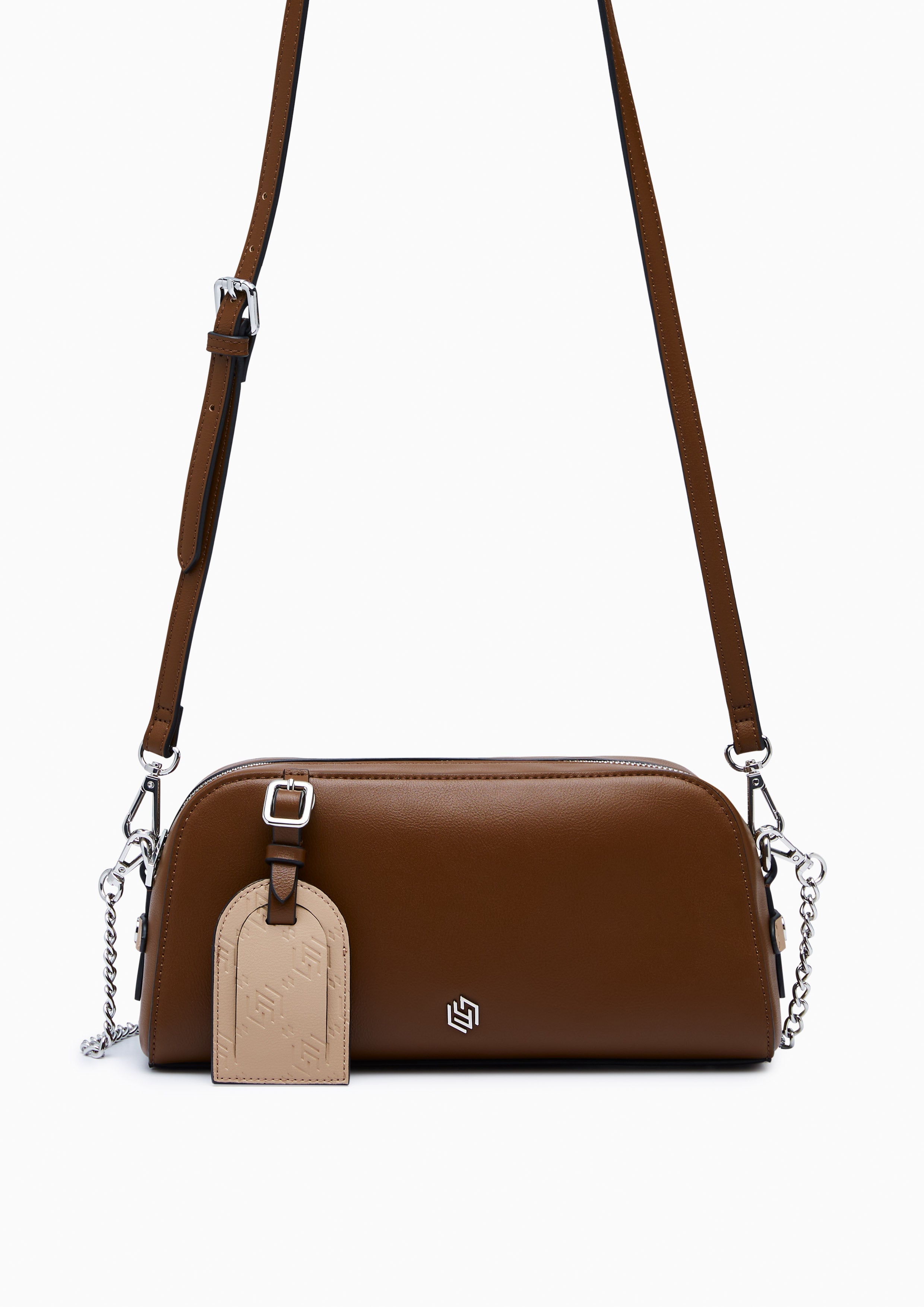 Zoll Infinite Chain Crossbody Bag Dark Brown