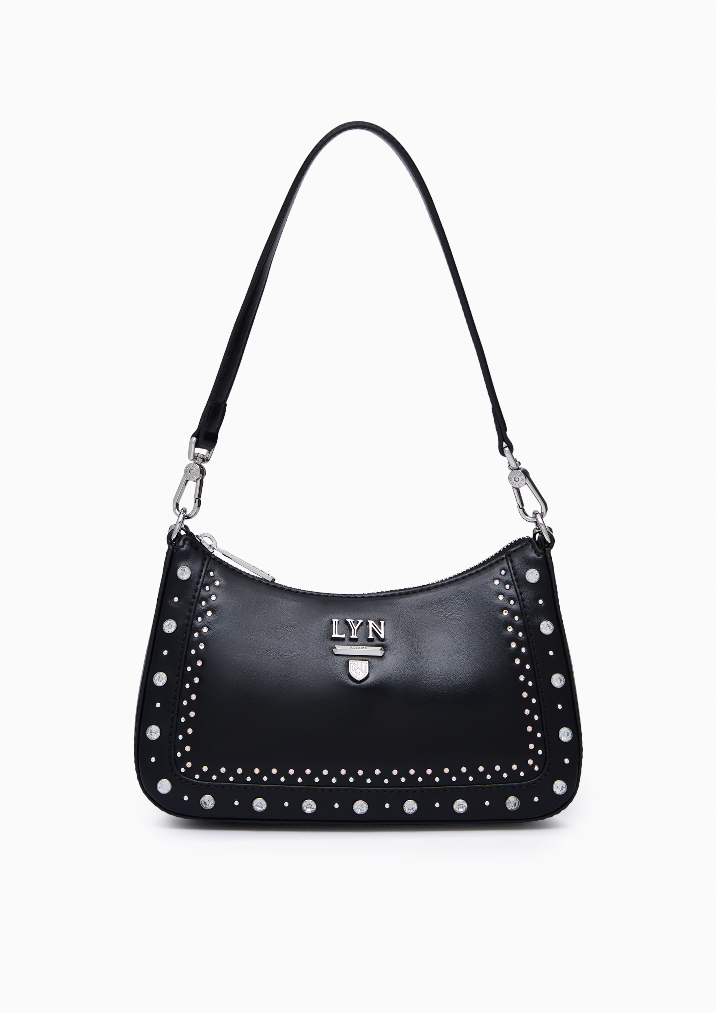 Tricia Avant Crystal Shoulder Bag Black