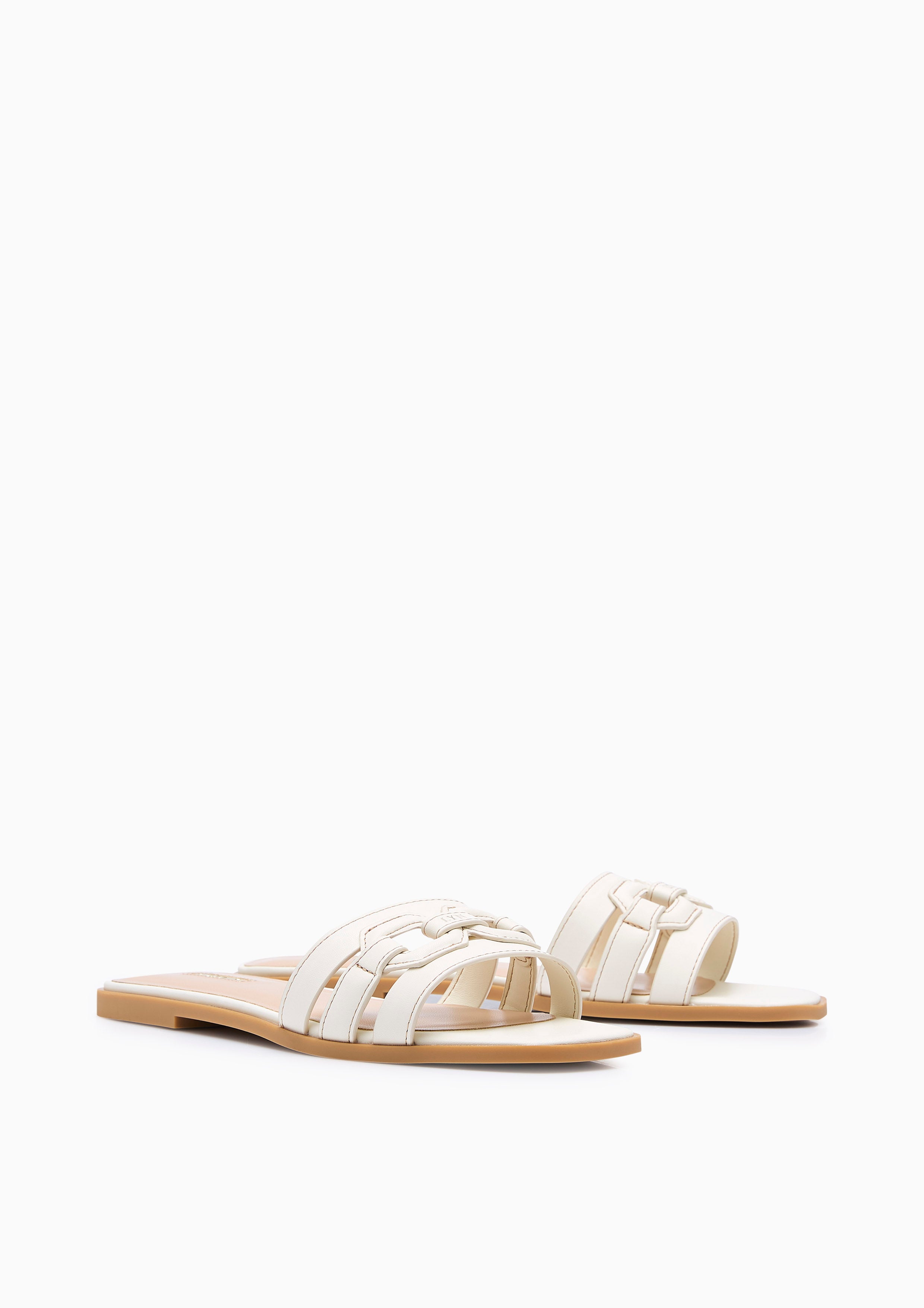 Chain Flat Sandals Ivory