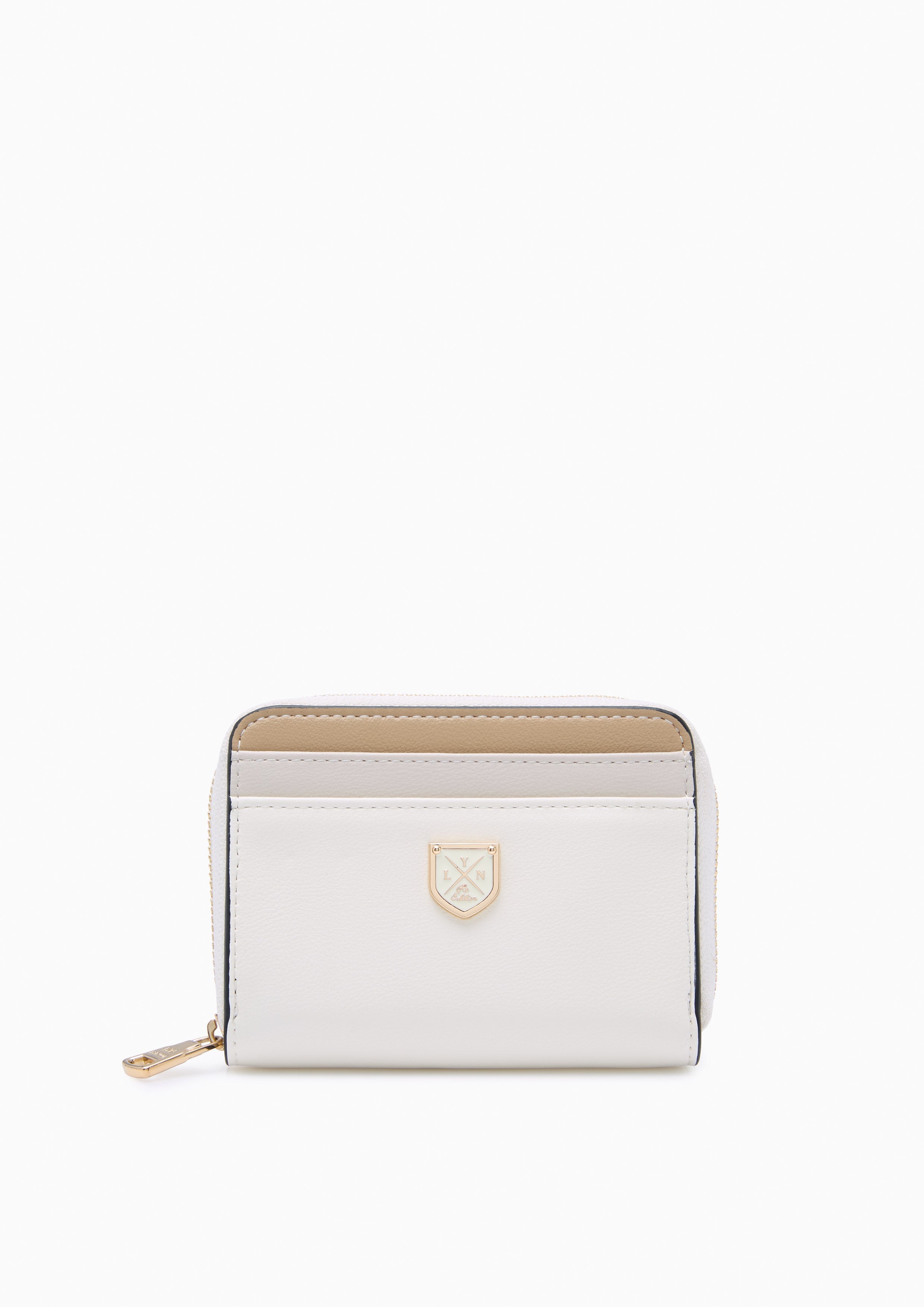 Re-Edit Mustang Short Zip Wallet Ivory