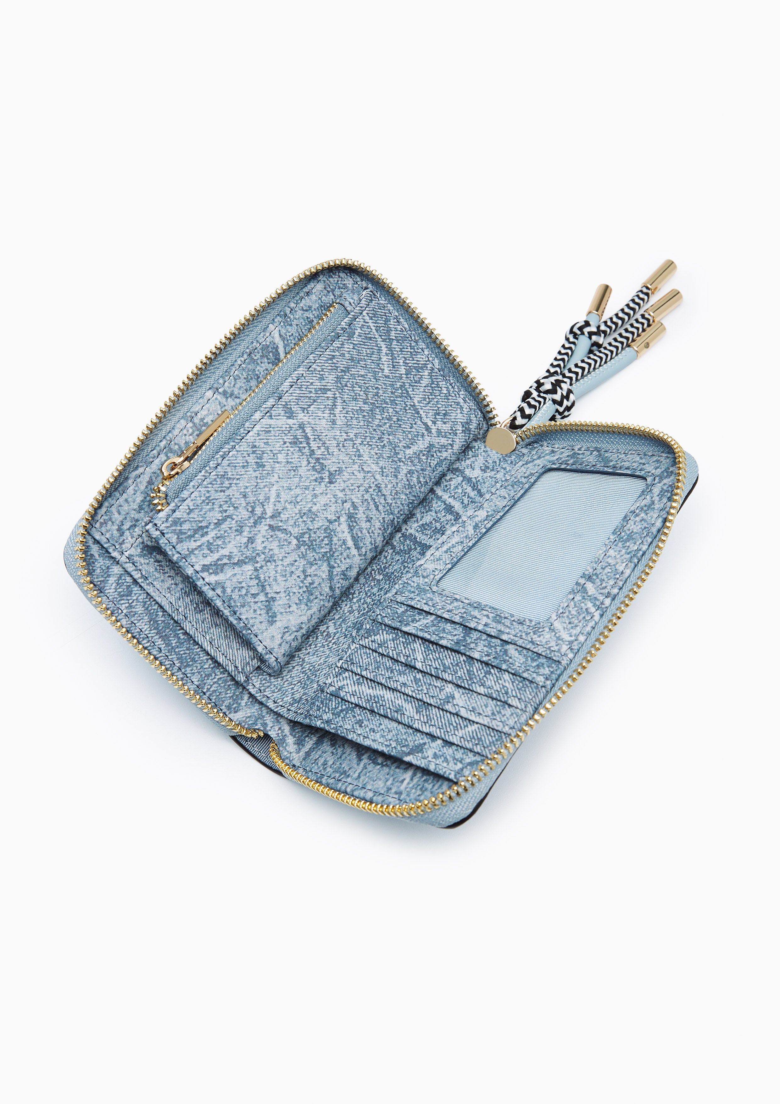 Lola Zip Semi Wallet Blue