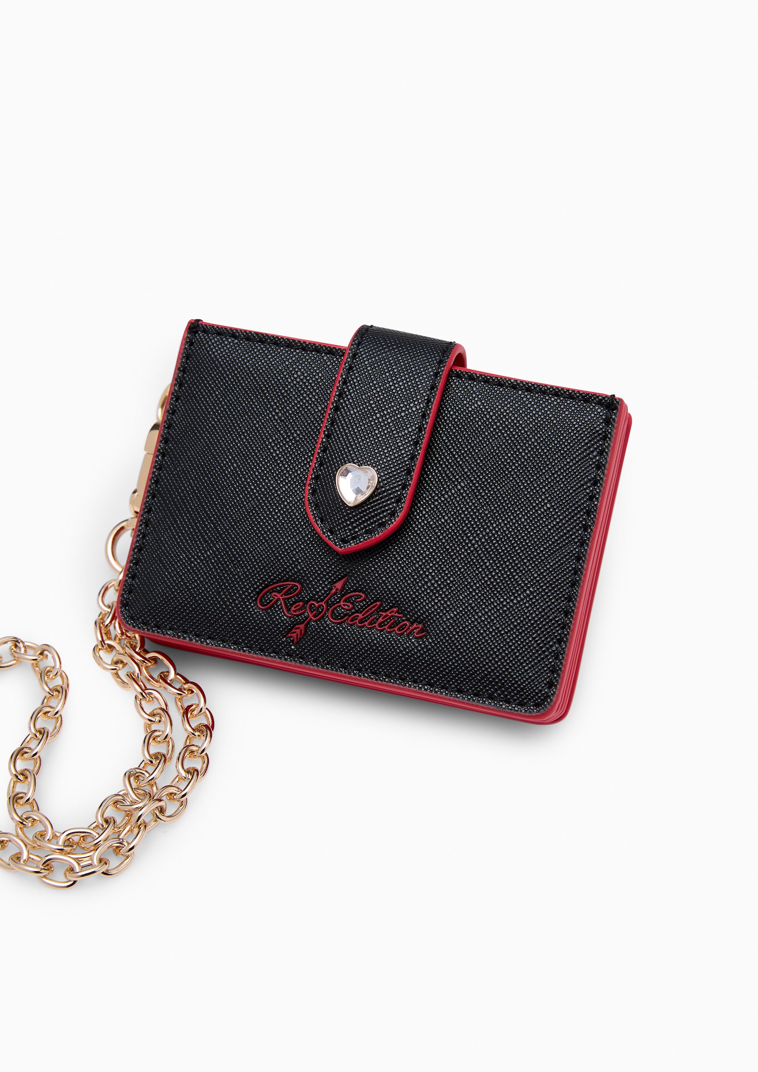 Re Love Card Wallet On Chain Black