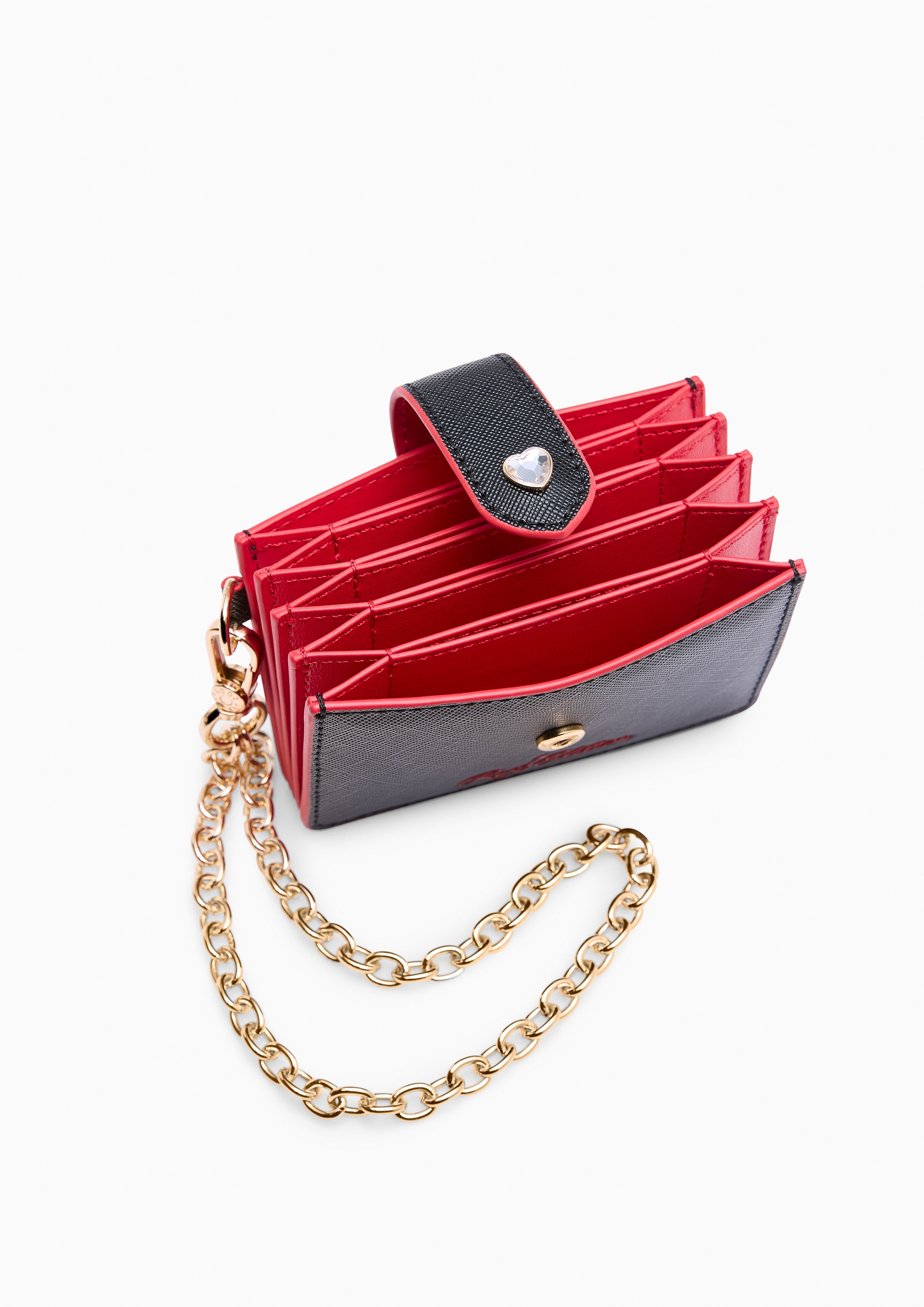 Re Love Card Wallet On Chain Black