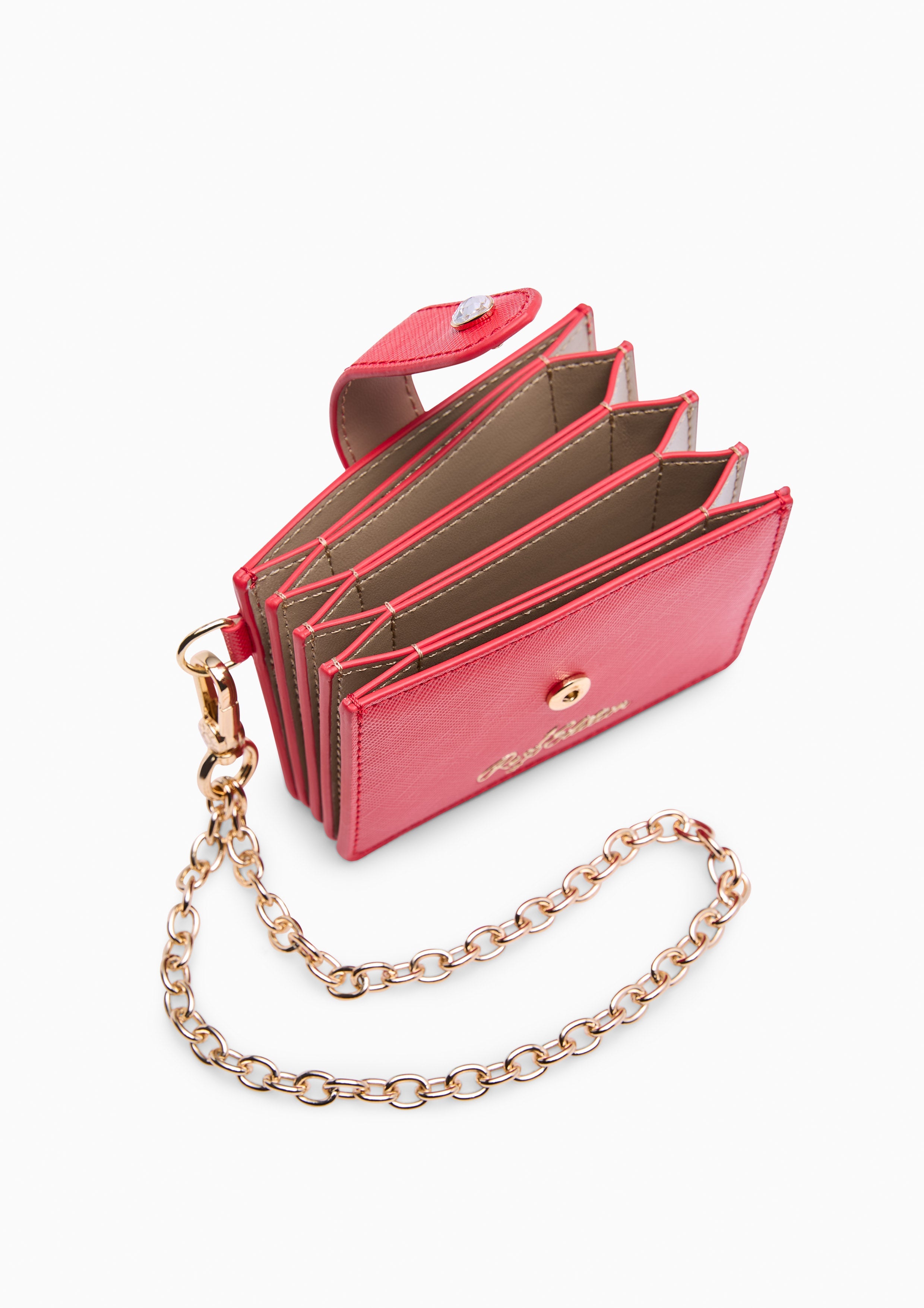 Re Love Card Wallet On Chain Red