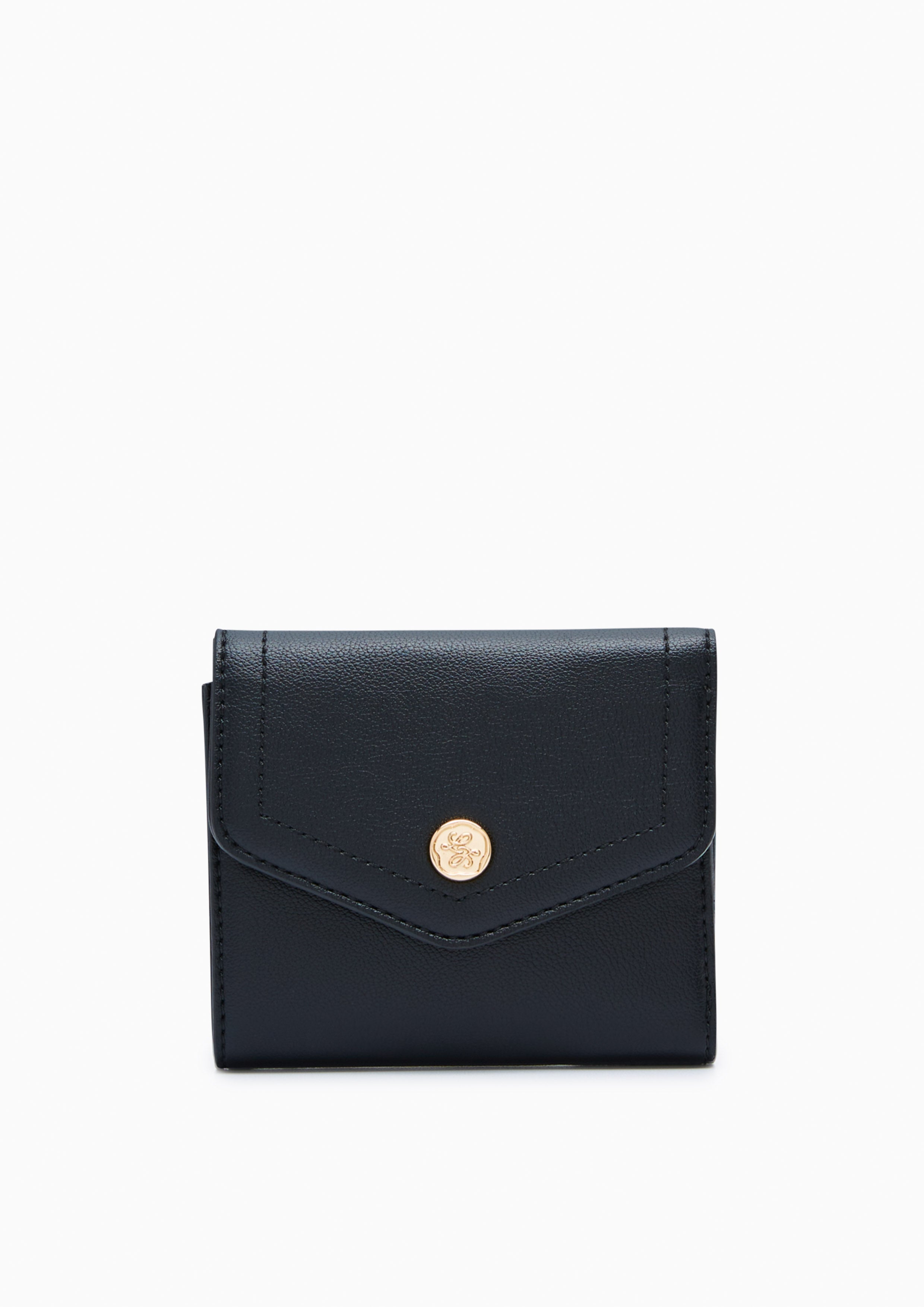 Atelier Short Flap Wallet Black