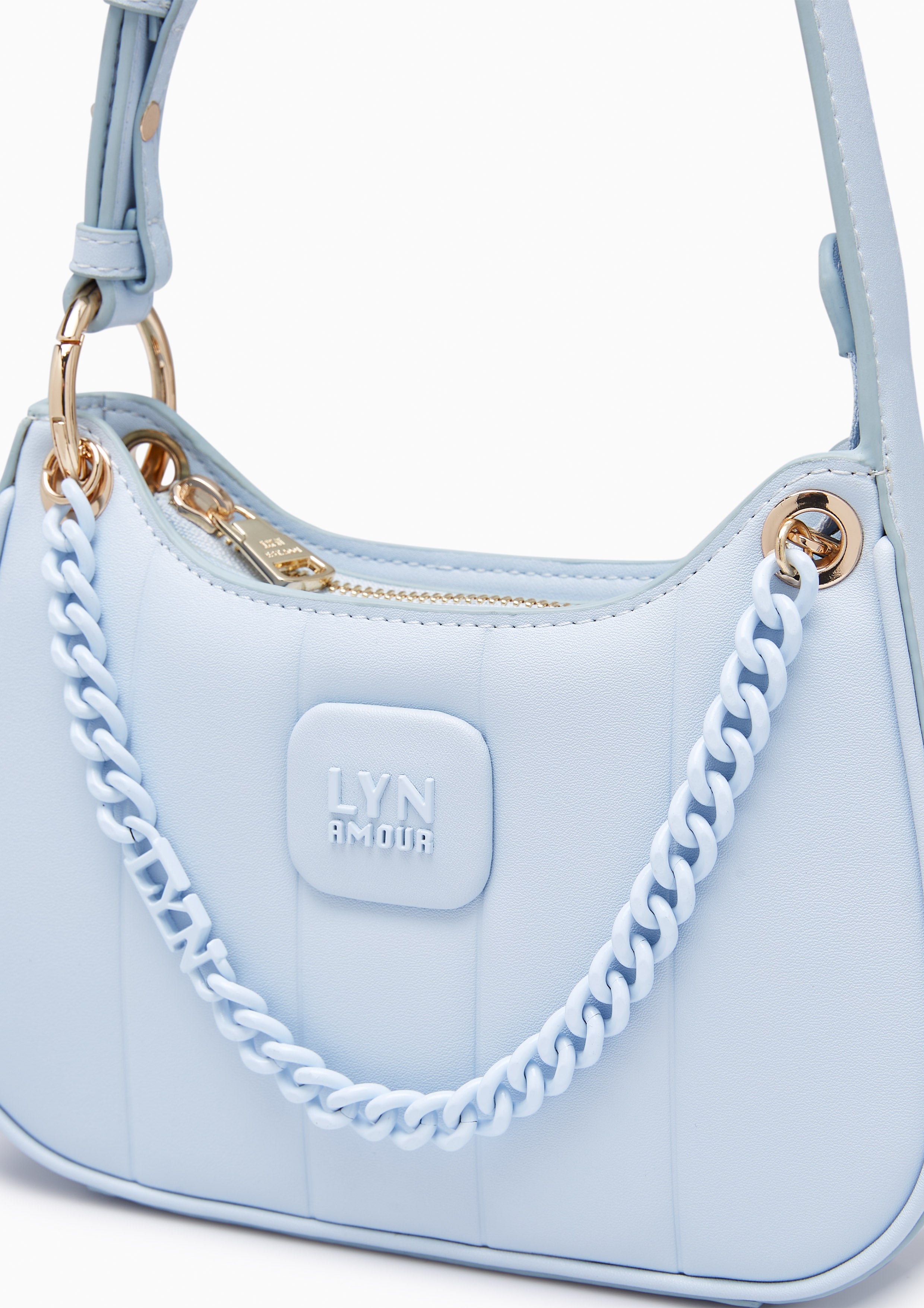 Patti Saddle Crossbody Bag Light Blue