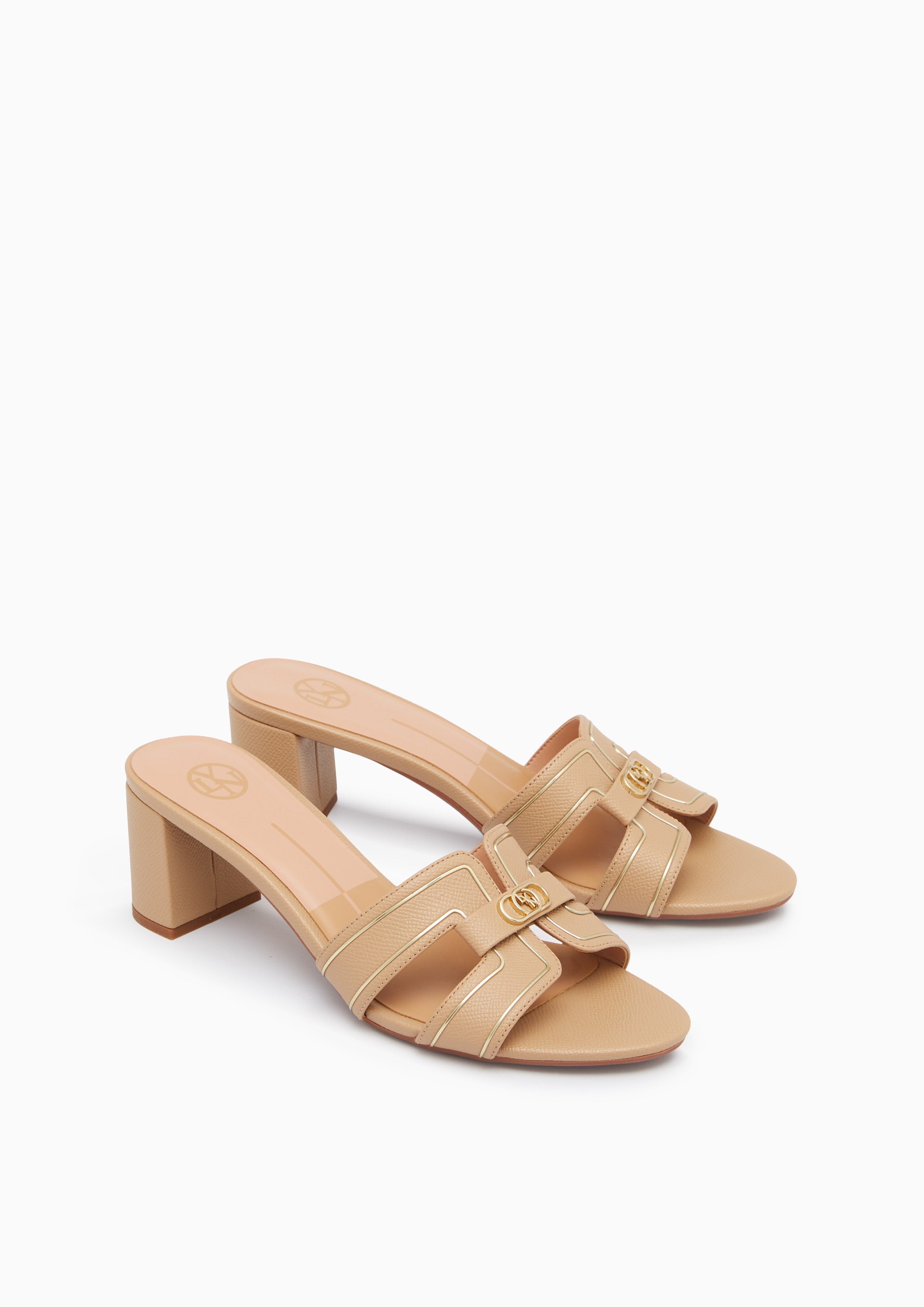 Hey Mid Heel Sandals Beige