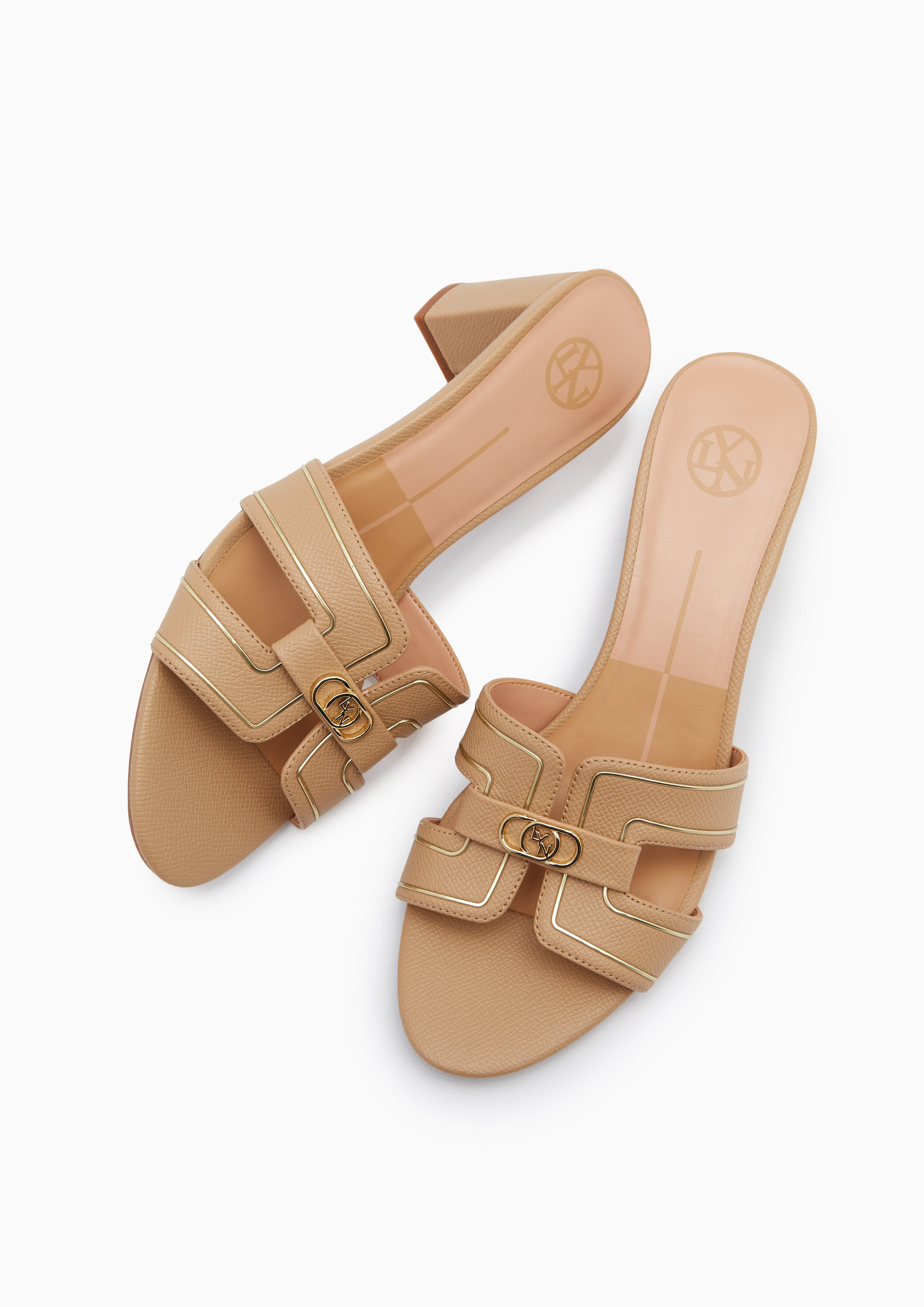 Hey Mid Heel Sandals Beige