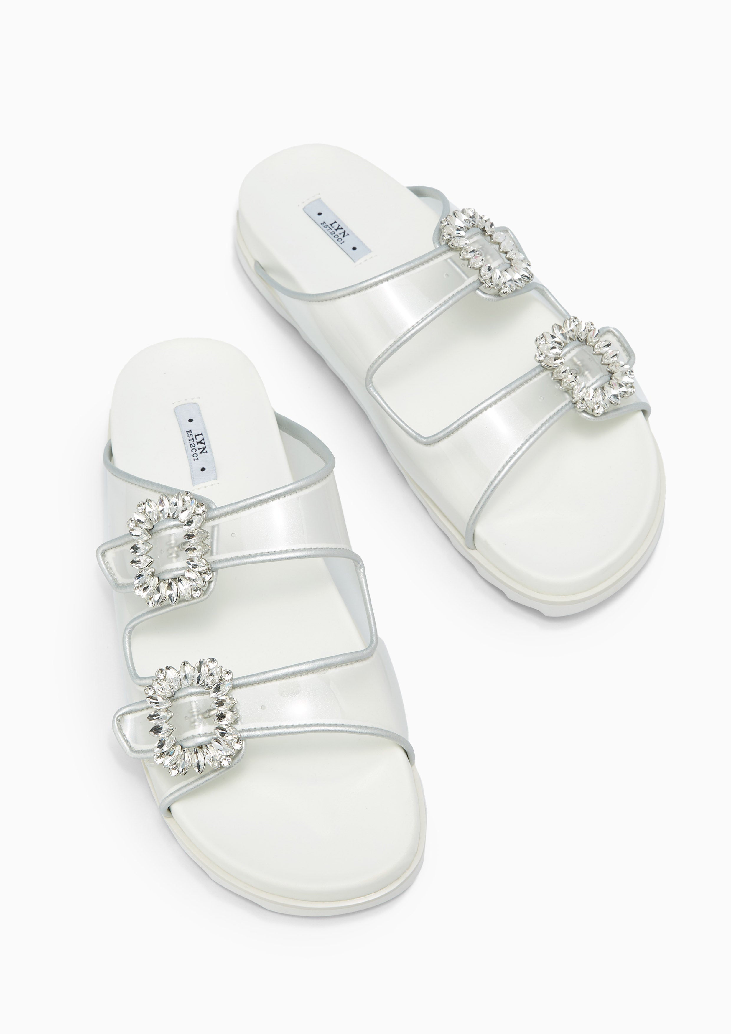 Veeni Flat Sandals Silver