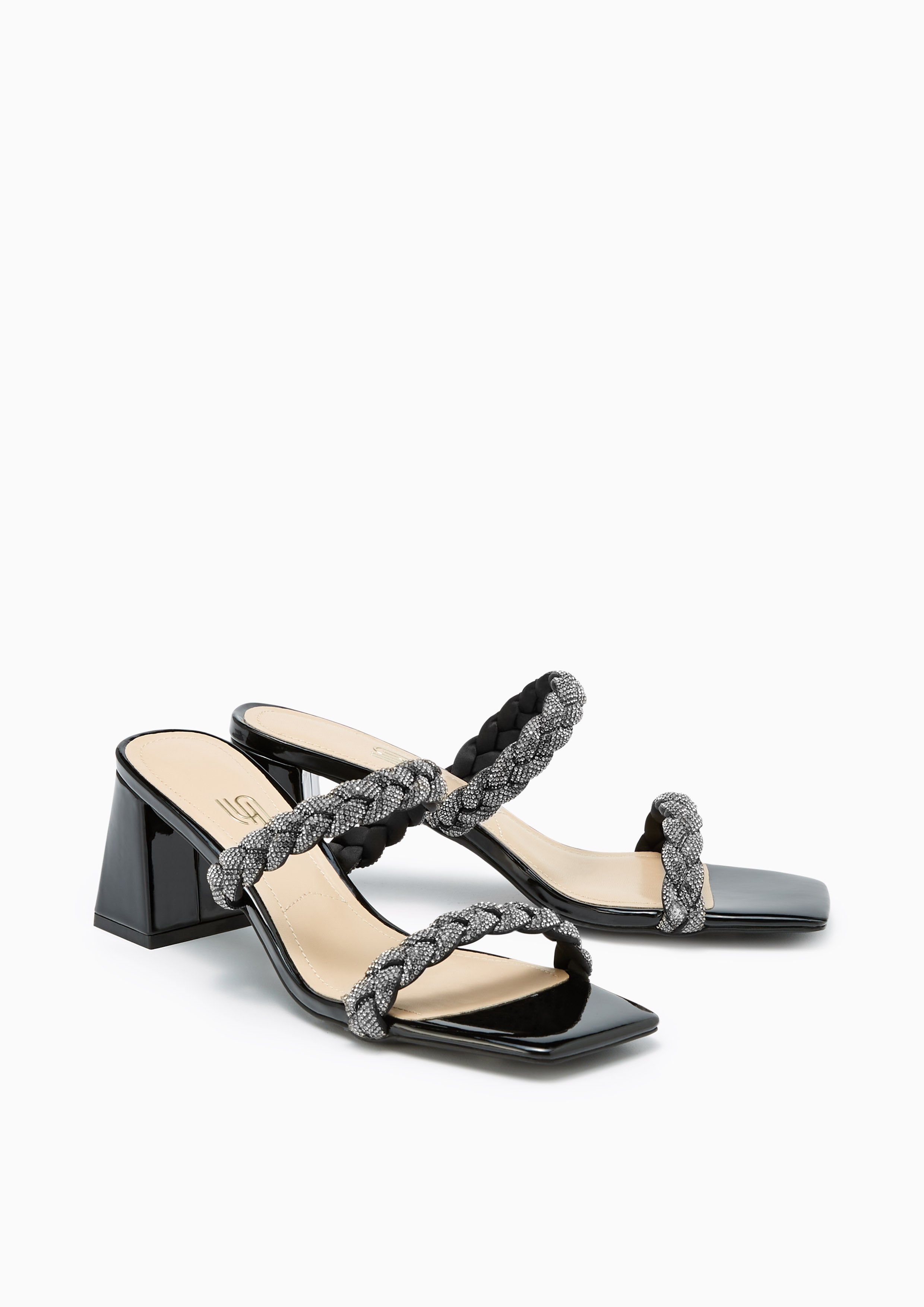 Promise Mid Infinite Mid Heel Sandals Black