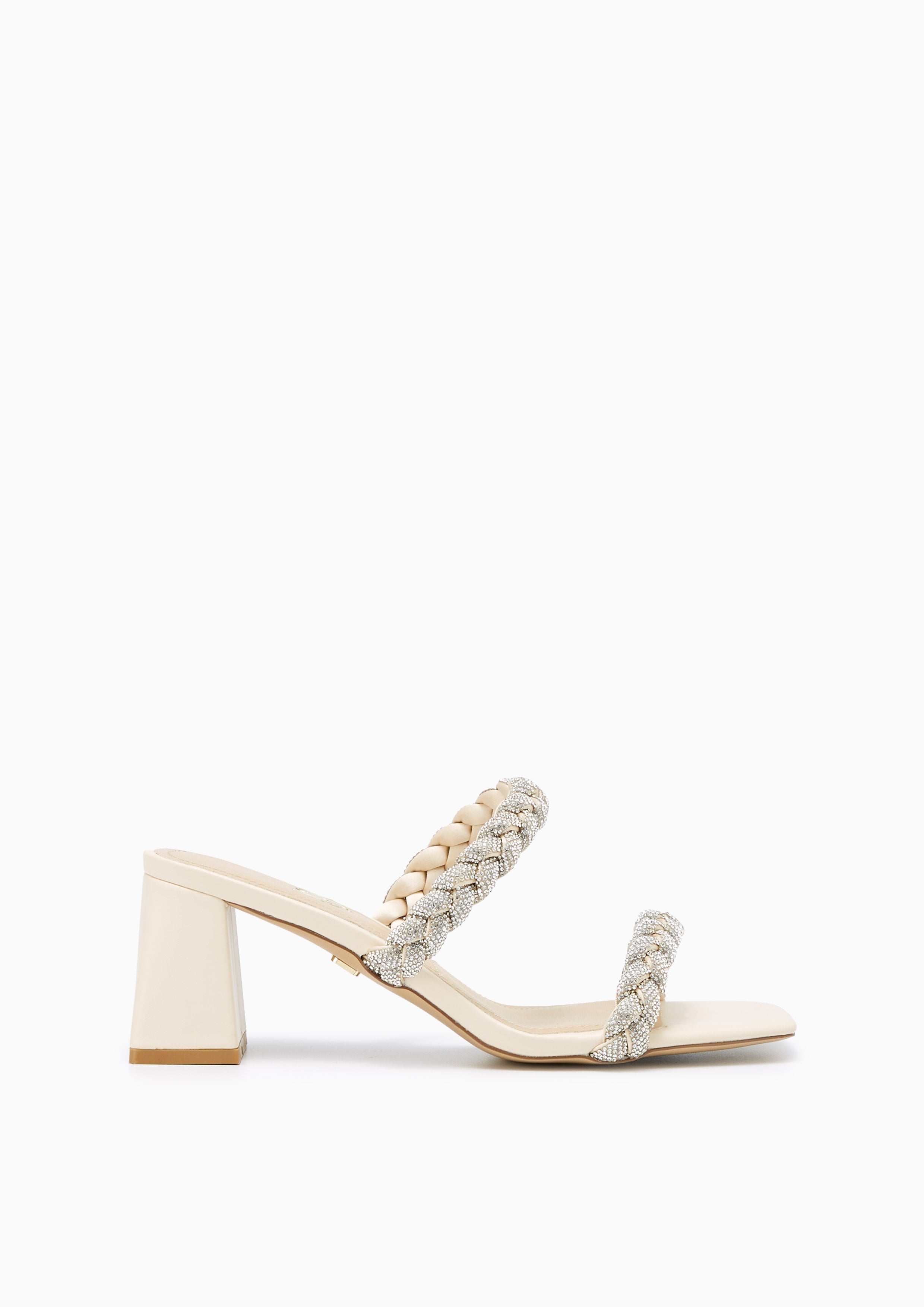 Promise Mid Infinite Mid Heel Sandals Ivory