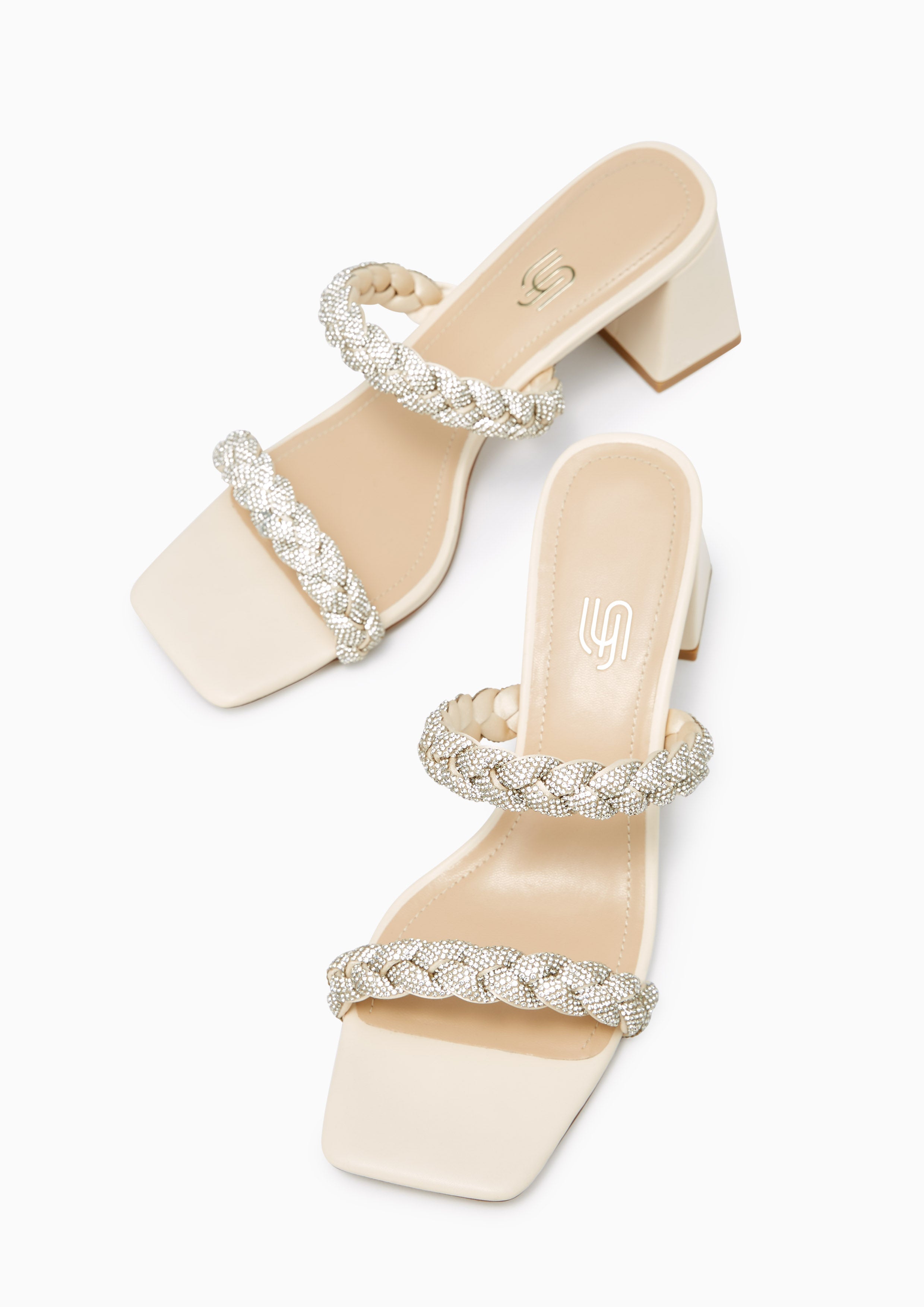 Promise Mid Infinite Mid Heel Sandals Ivory