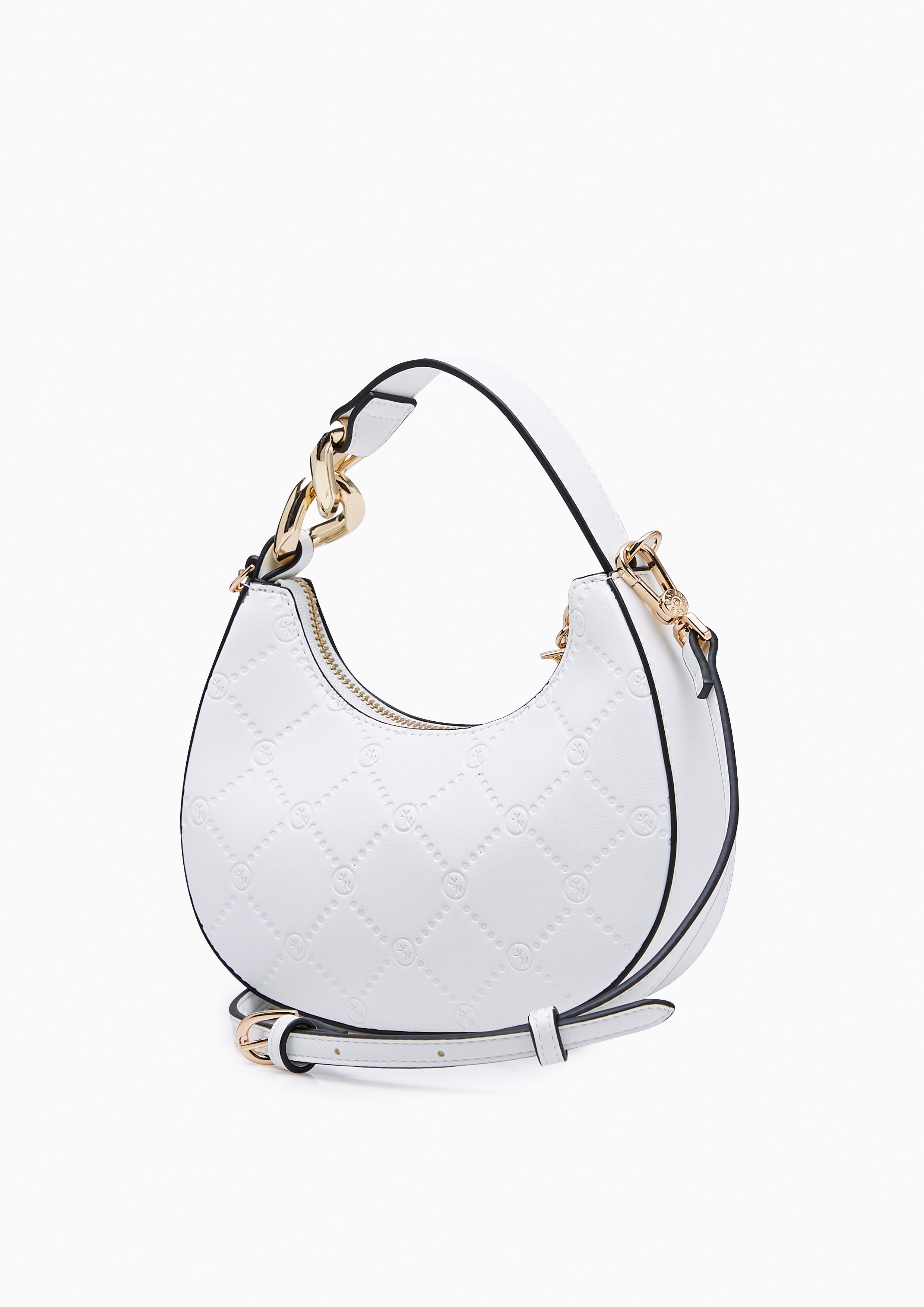 Minky Top Handle Bag White