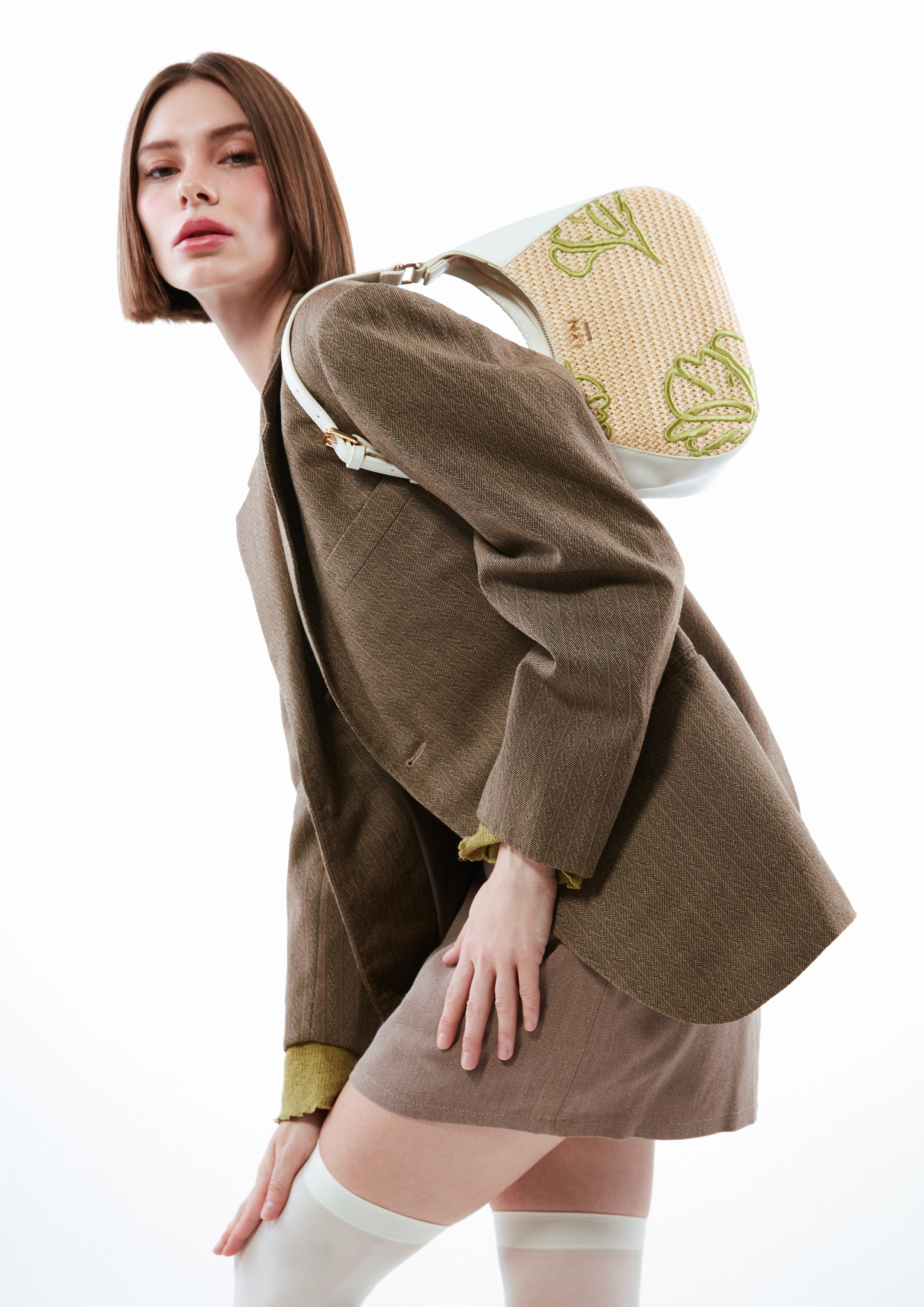 Peony Shoulder Bag Beige