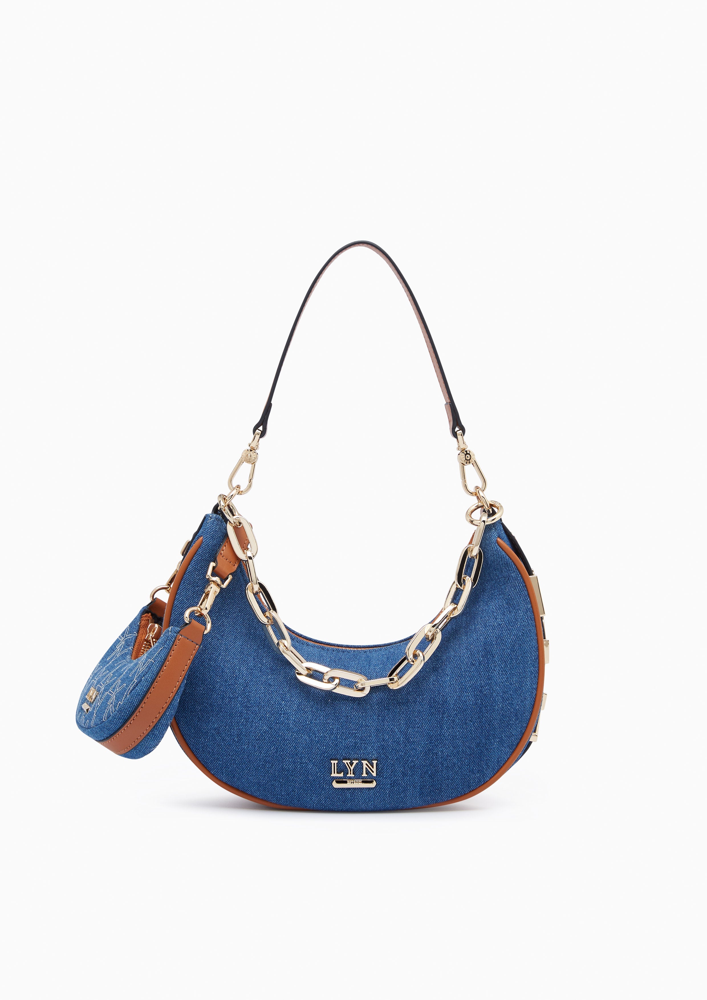 Diva Denim Shoulder Bag Blue