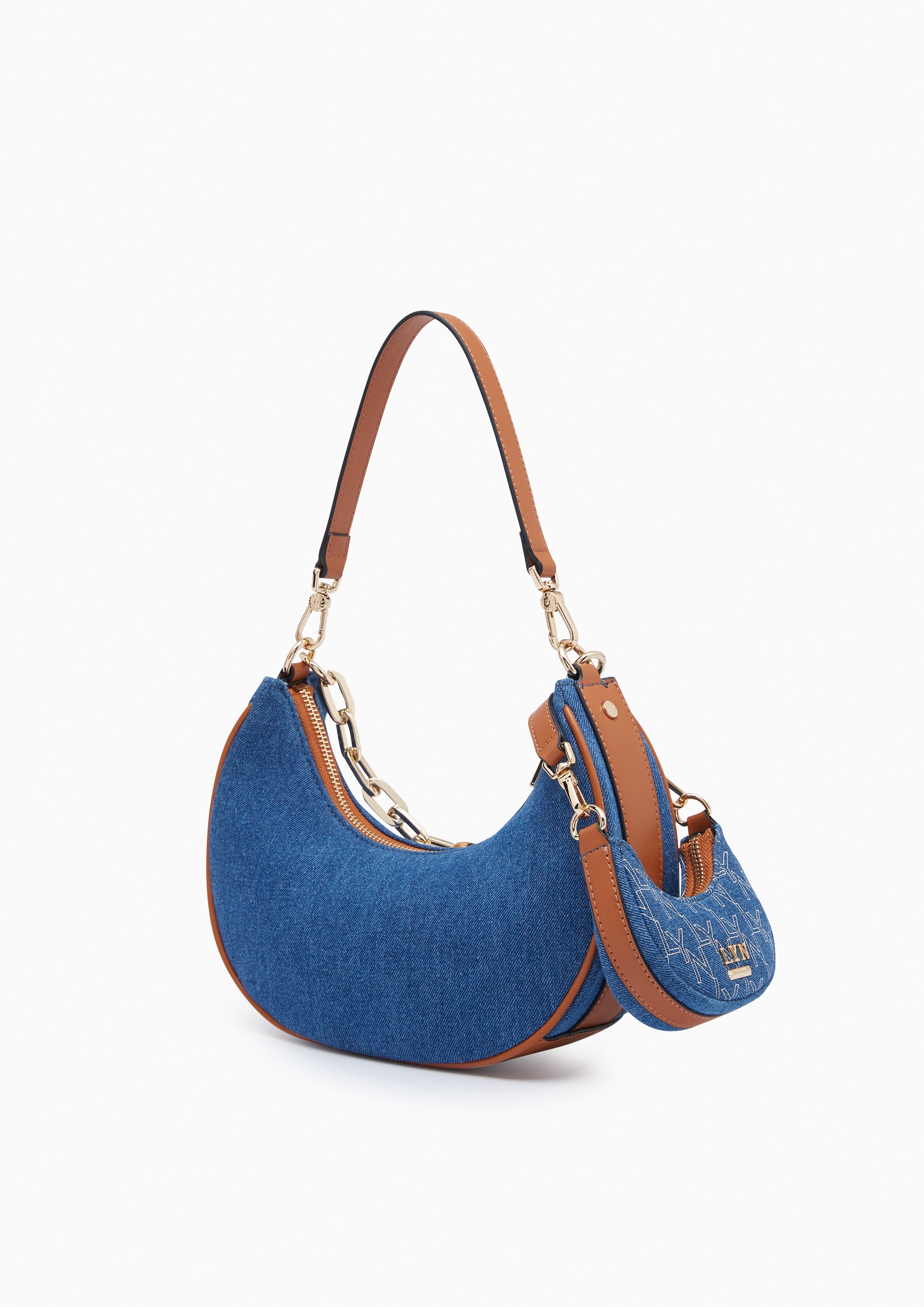 Diva Denim Shoulder Bag Blue