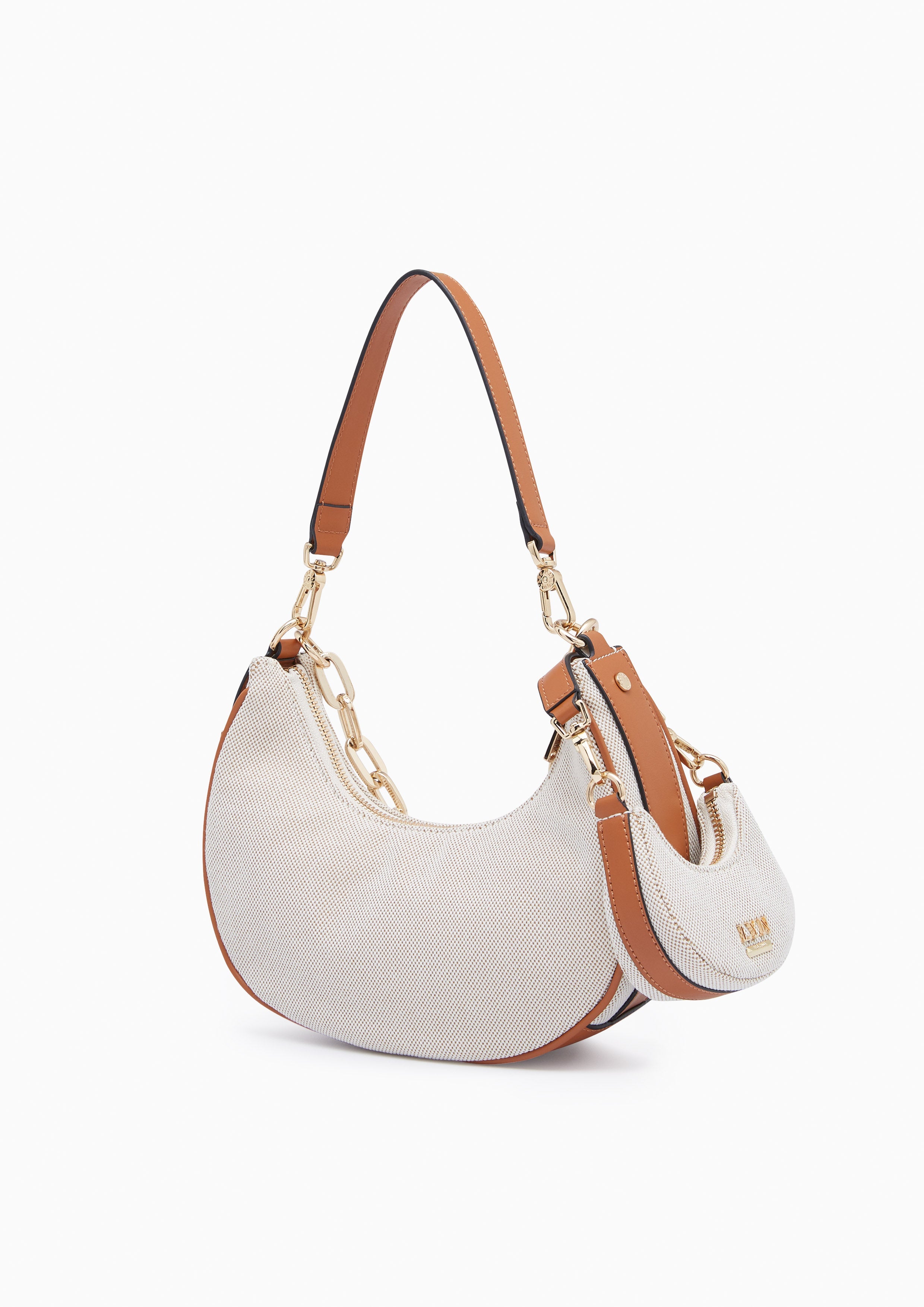 Diva Canvas Shoulder Bag Brown