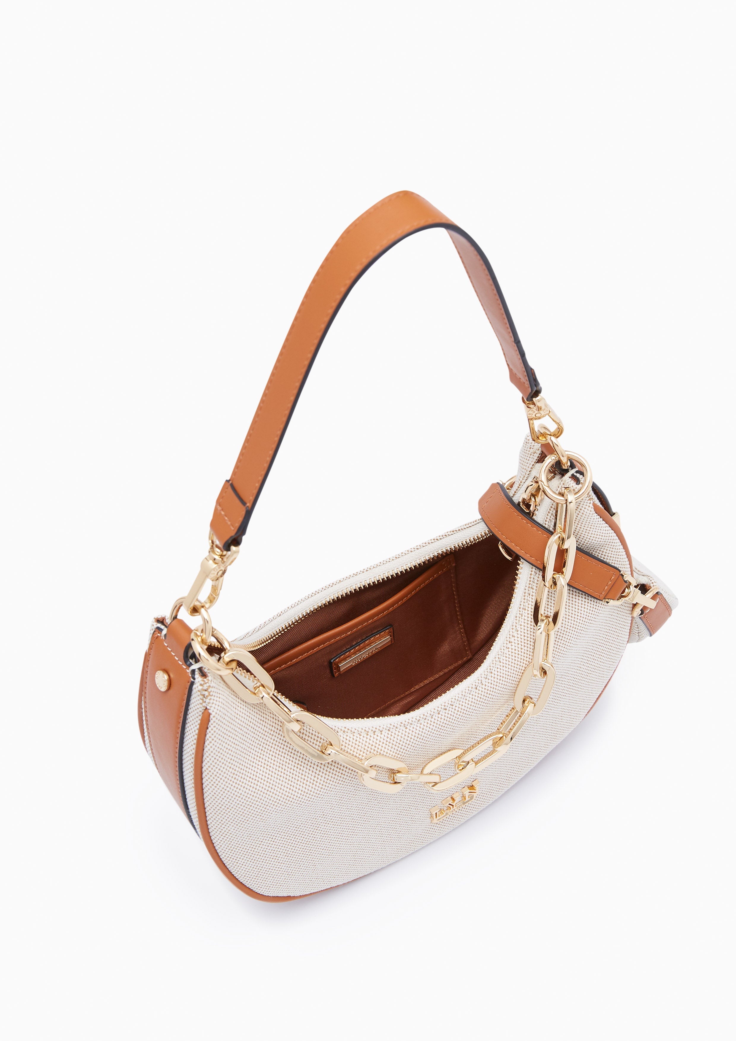 Diva Canvas Shoulder Bag Brown