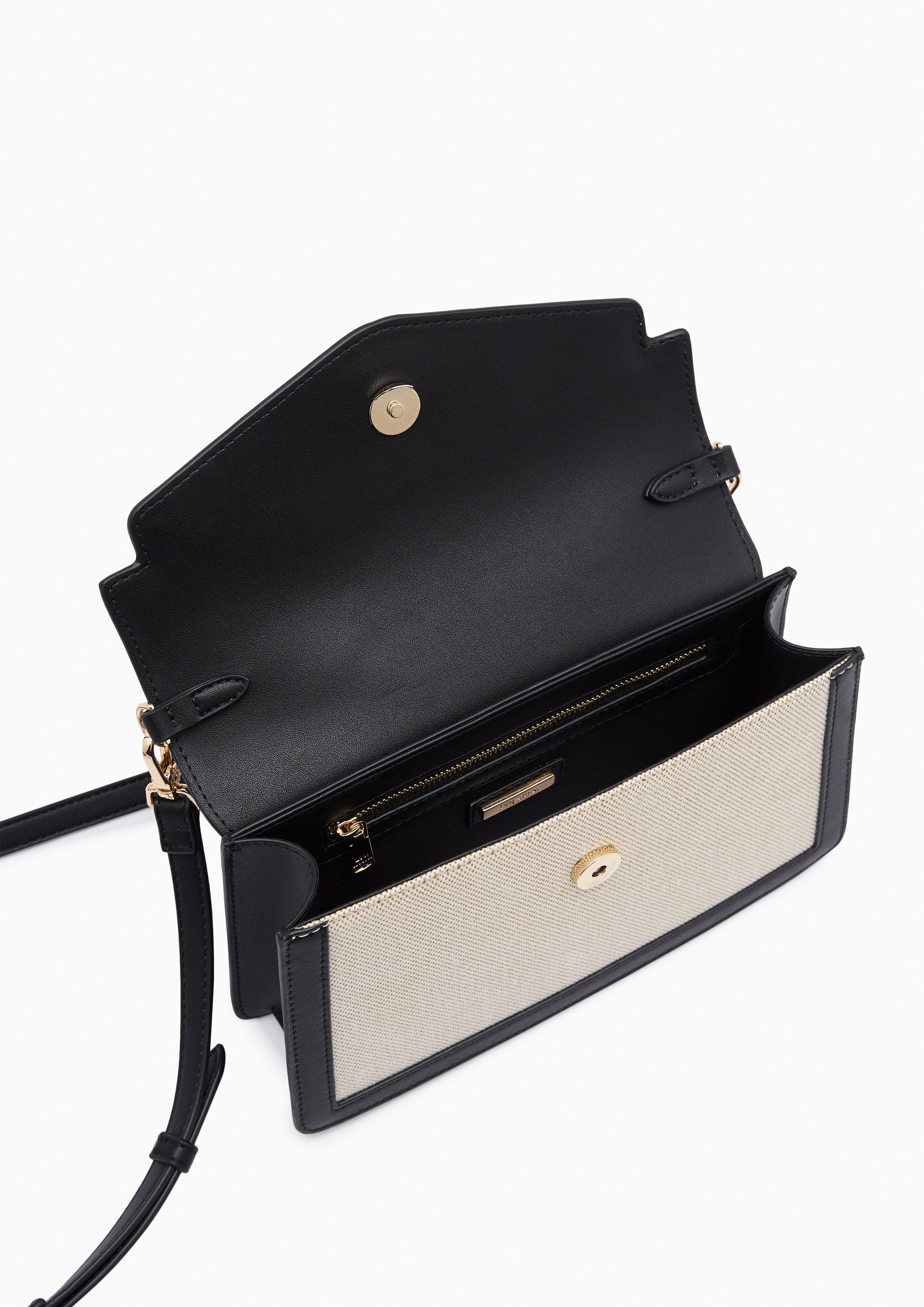 Allie Lockie Canvas Crossbody Bag Black