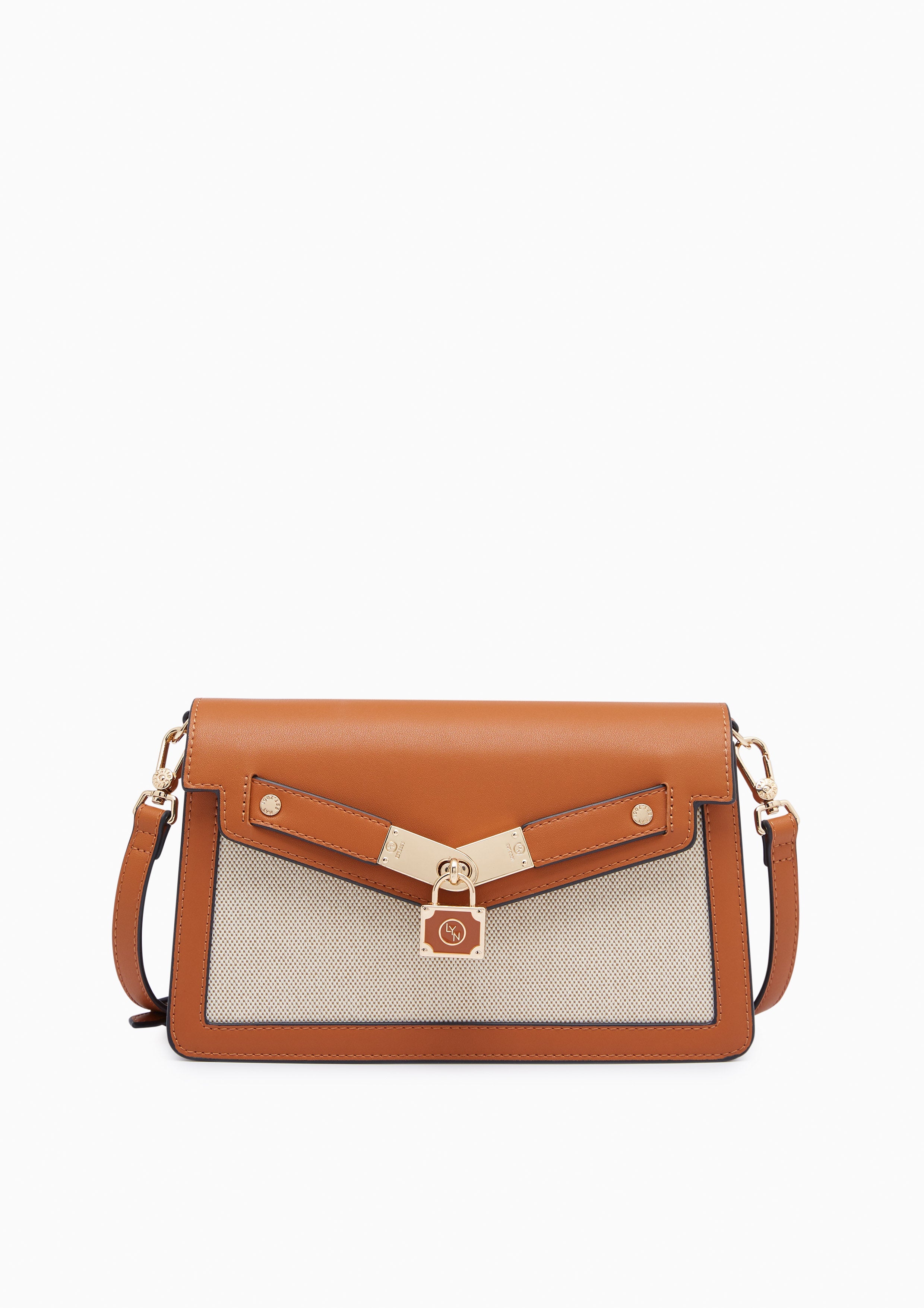 Allie Lockie Canvas Crossbody Bag Brown