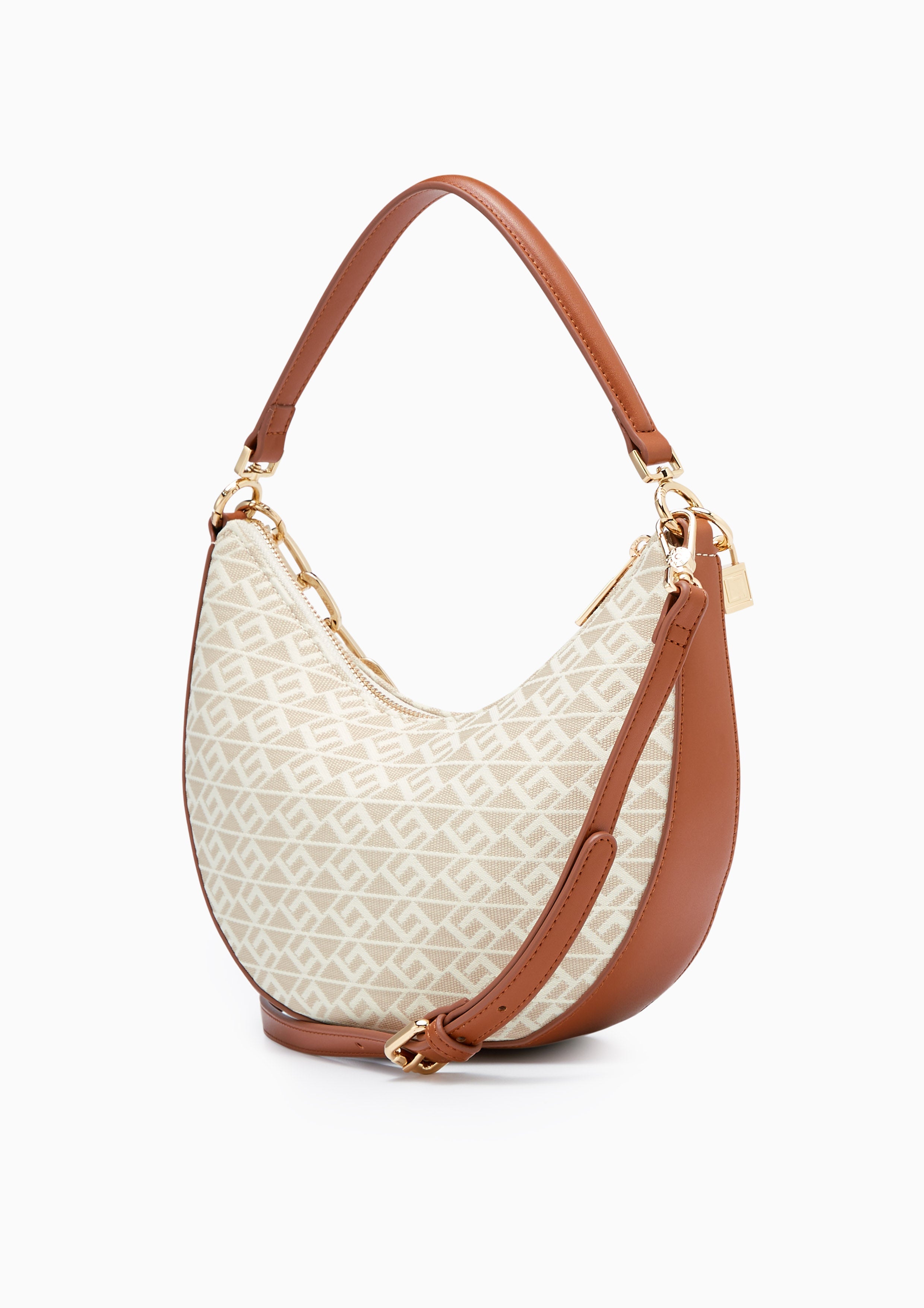 Monas Canvas M Shoulder Bag Beige