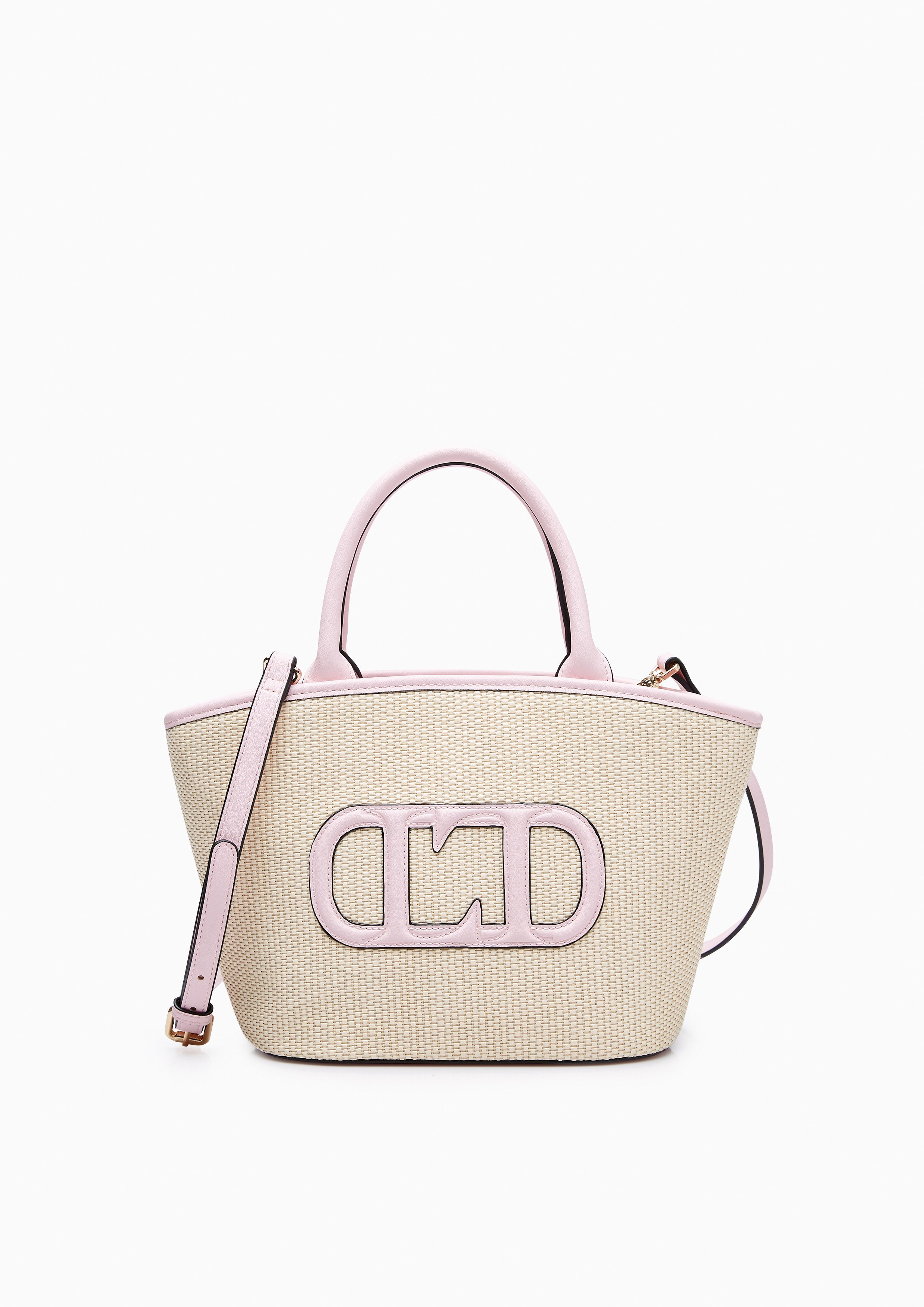 Comora Small Basket Tote Bag Pink