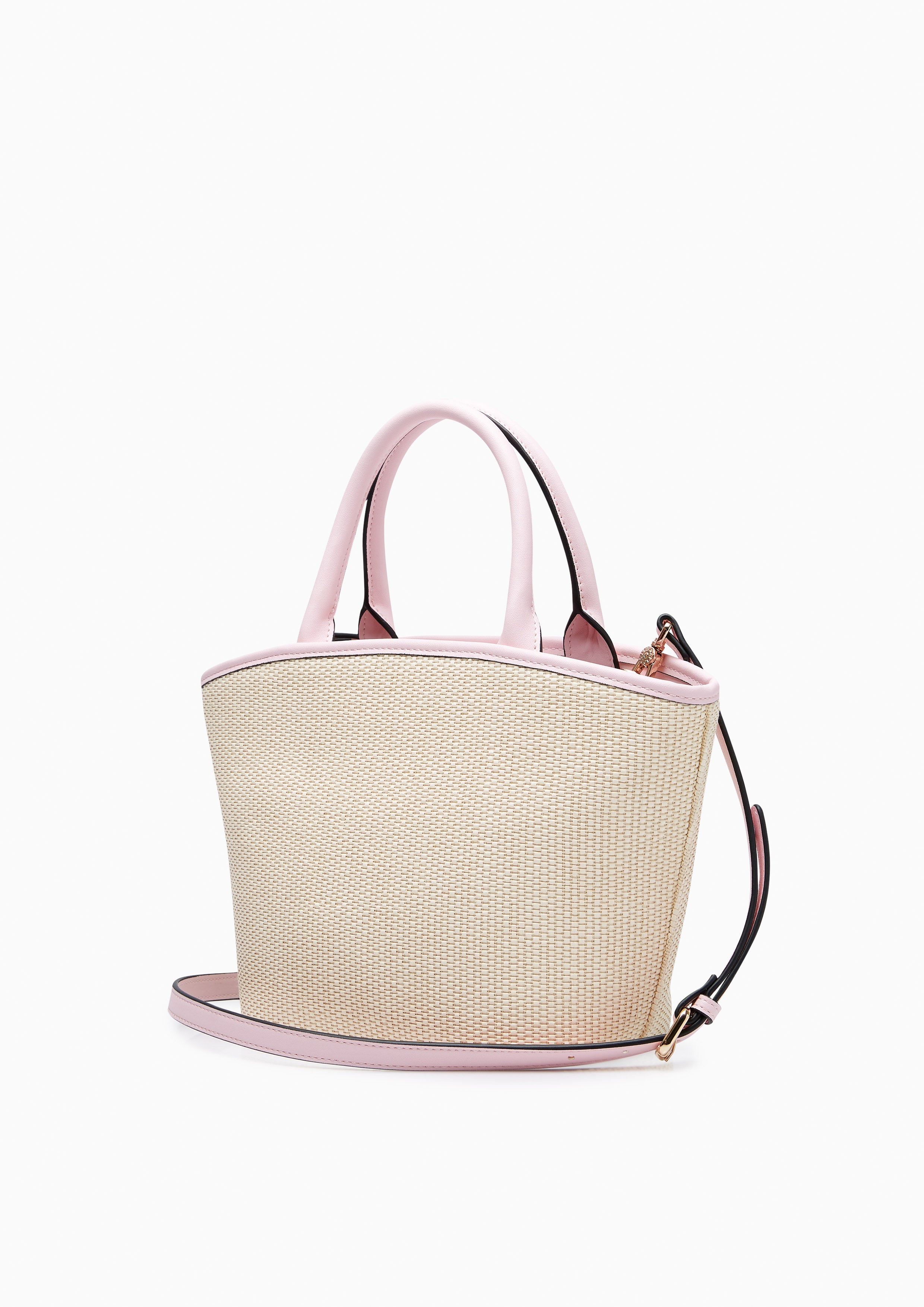 Comora Small Basket Tote Bag Pink