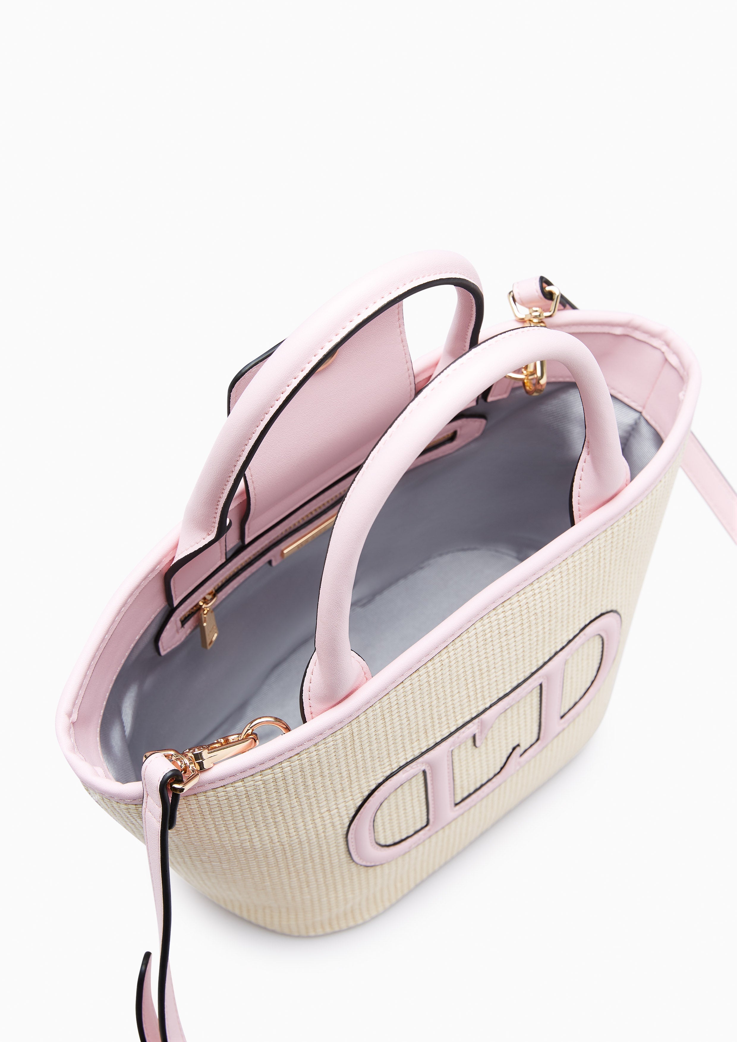 Comora Small Basket Tote Bag Pink