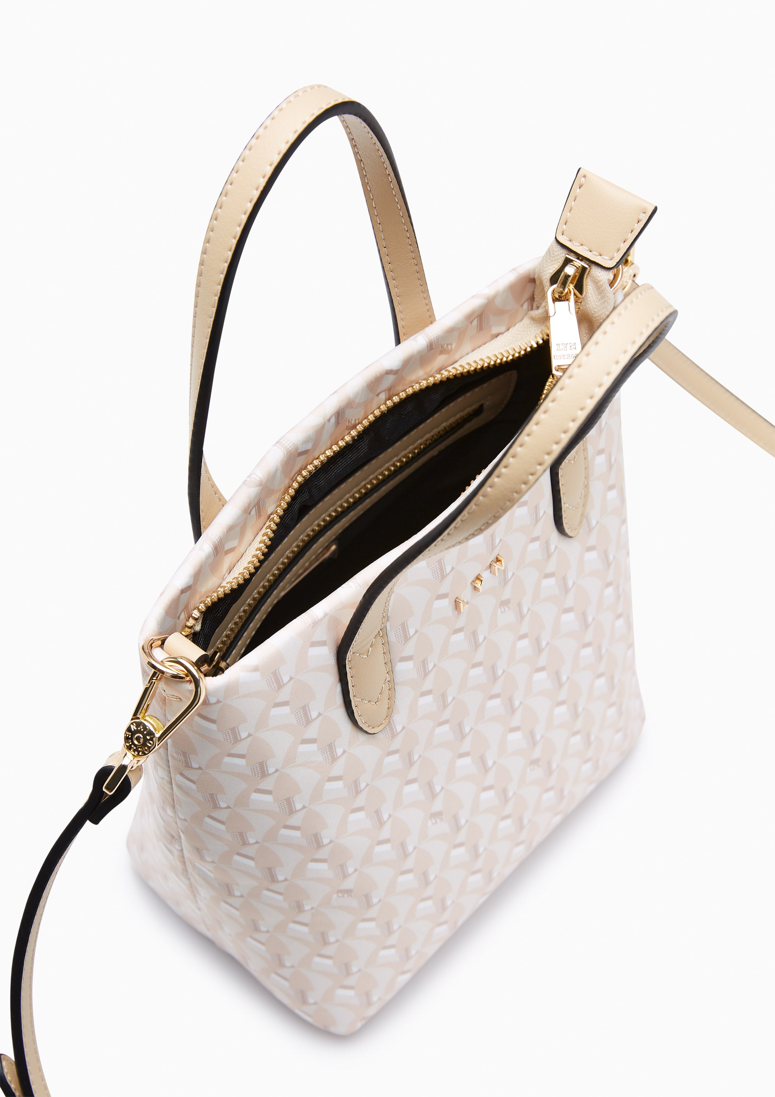 Solana S Tote Bag Printed Beige