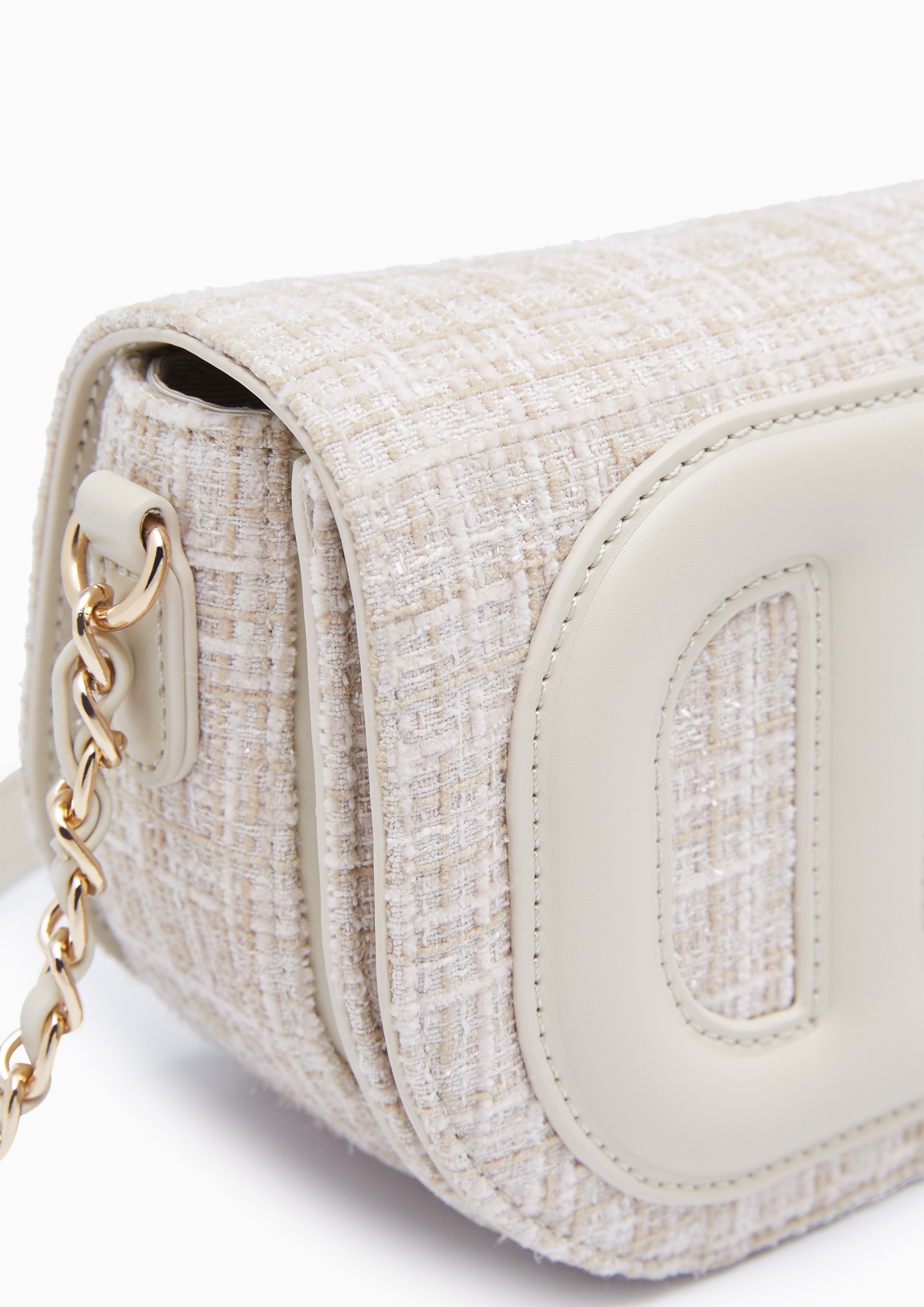 Mistti Tweed Shoulder Bag Beige