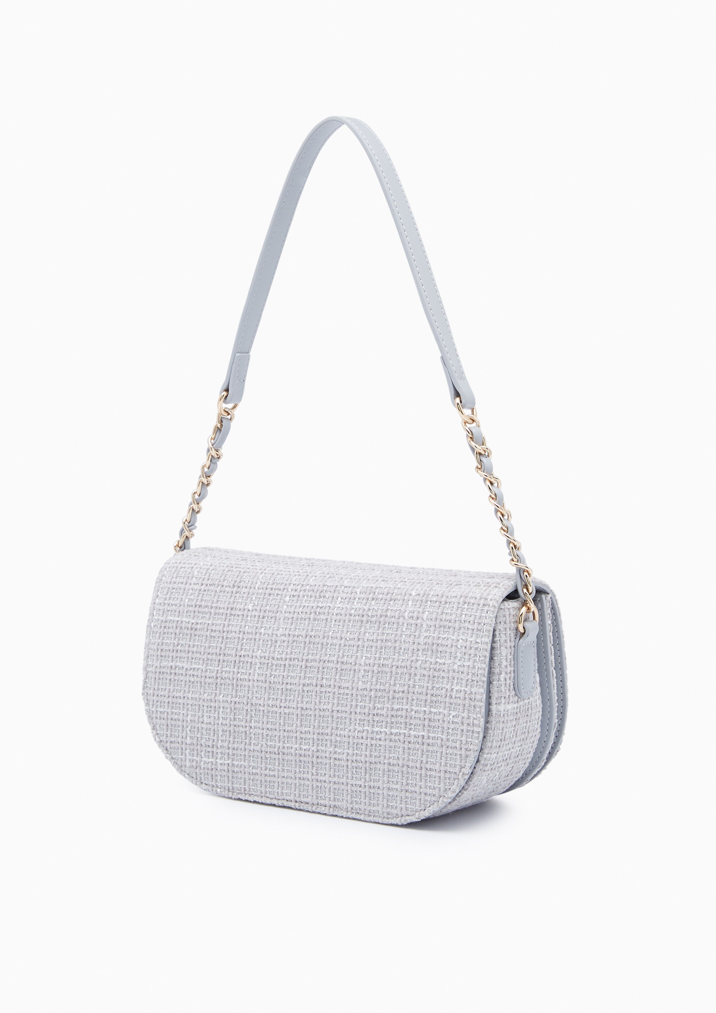 Mistti Tweed Shoulder Bag Grey